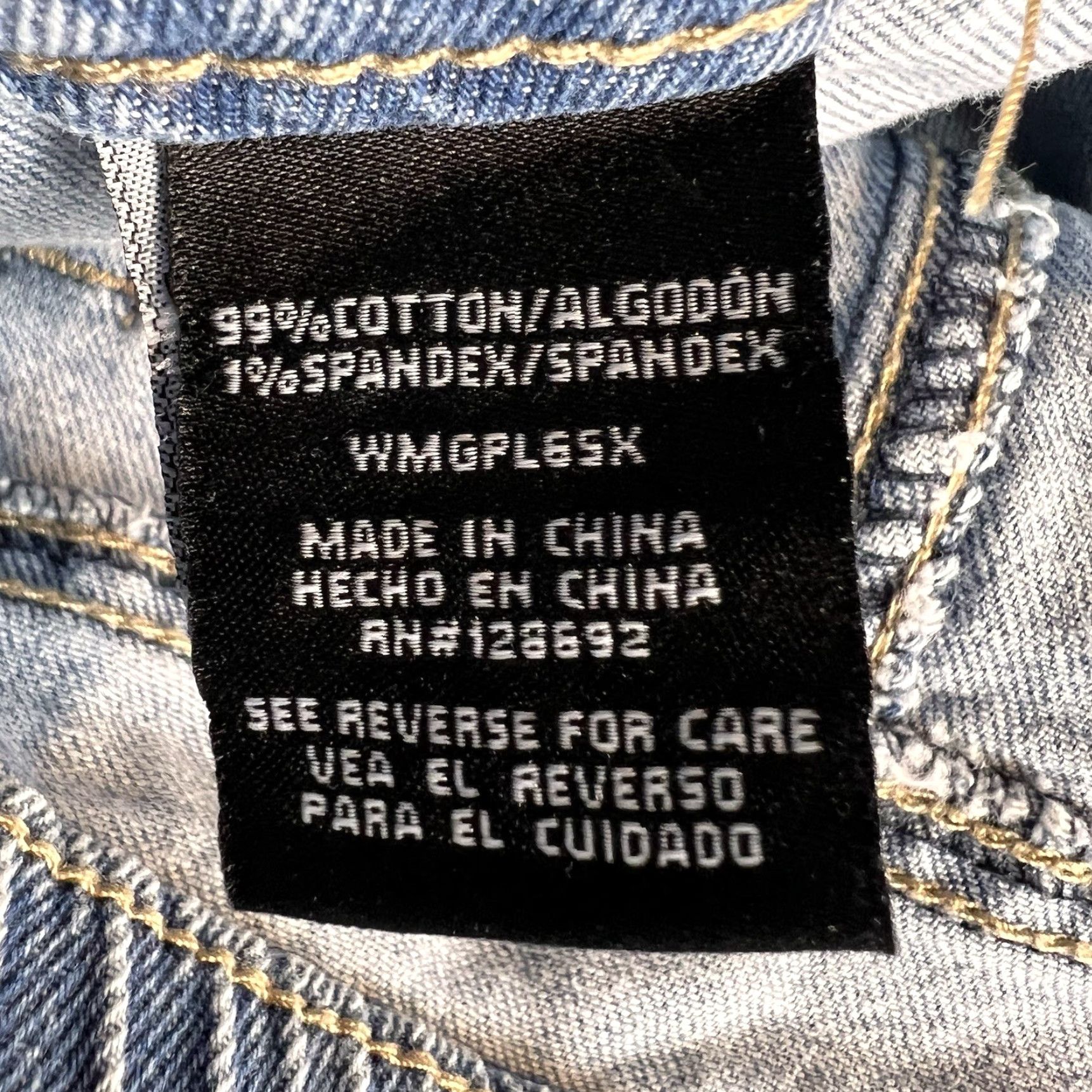 Vintage Madden NYC Jeans Womens L Blue Elastic Waist Wide Leg Skater Grunge Size 36" / US 14 / IT 50 - 3 Thumbnail