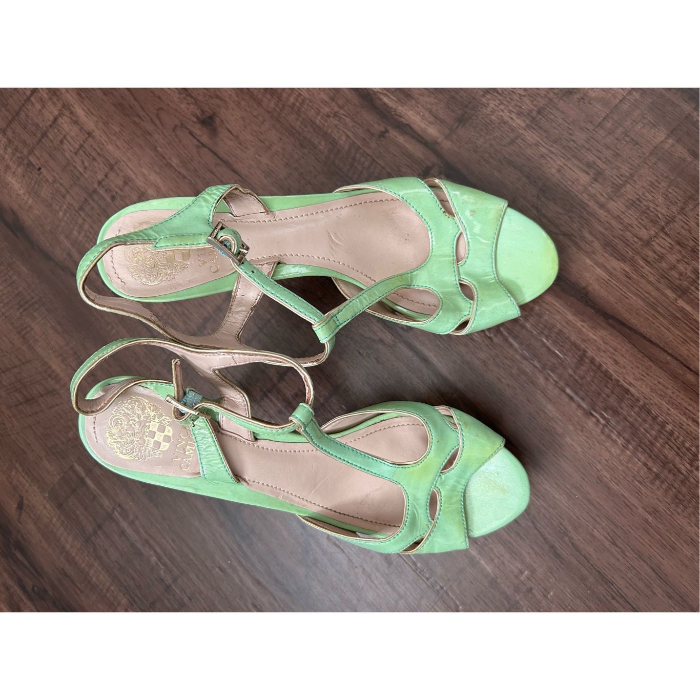 Vince Camuto Vince Camuto Trinna Mint Green Patent Heels Pumps, Size 8.5, Size US 8.5 / IT 38.5 - 5 Thumbnail