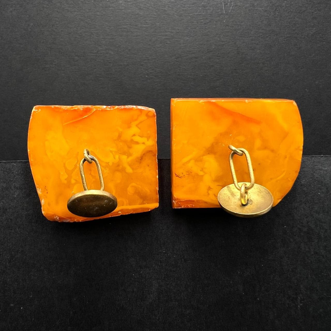 Vintage 1970s Vintage Soviet Baltic Amber Cufflinks & Pendant Set Size ONE SIZE - 3 Thumbnail