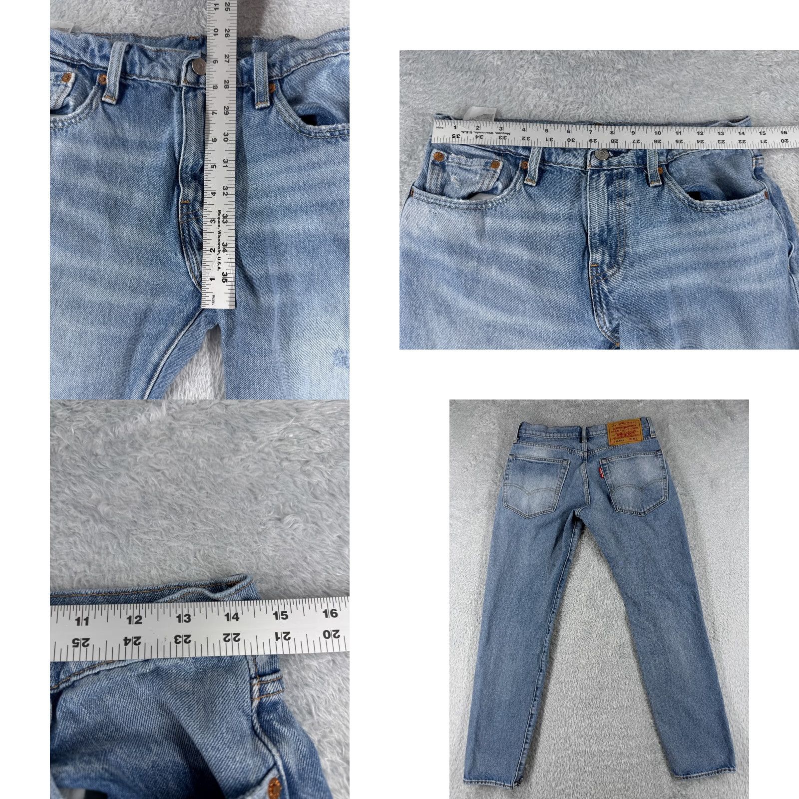 Levi's Levi's Jeans Men Slim Distressed Blue Cotton 28x29 Denim 5-Pocket Zipper Pocket Jeans Size US 30 / EU 46 - 9 Thumbnail