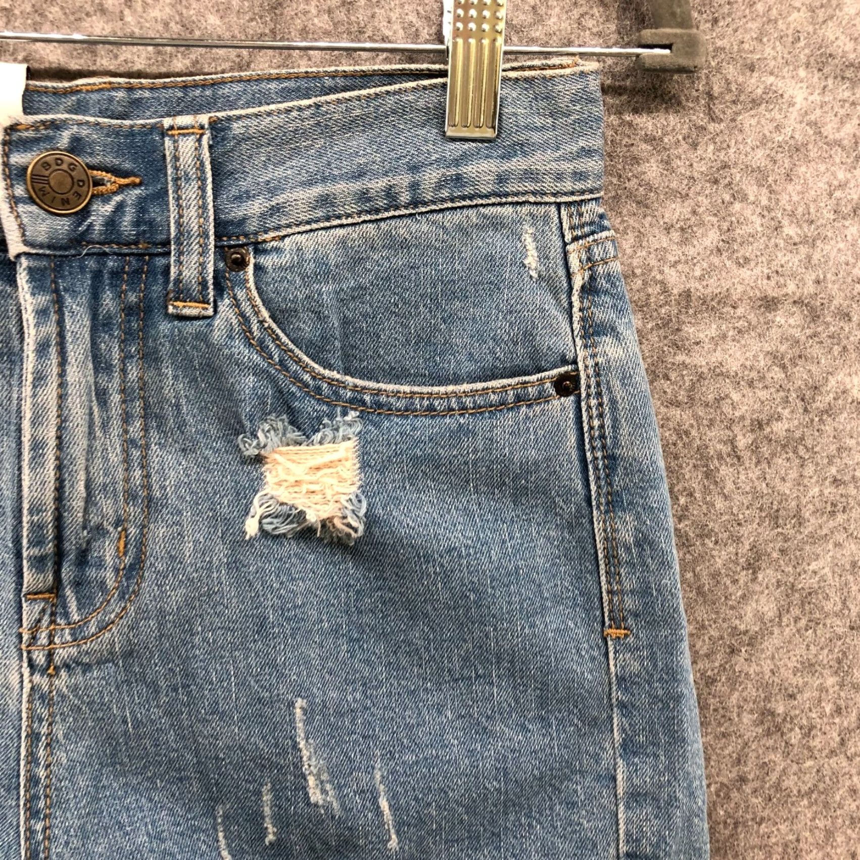 Urban Outfitters BDG High Rise Distressed Cut-Off Denim Shorts Womens 25 Blue Festival Size 42" / US 20 - 5 Thumbnail