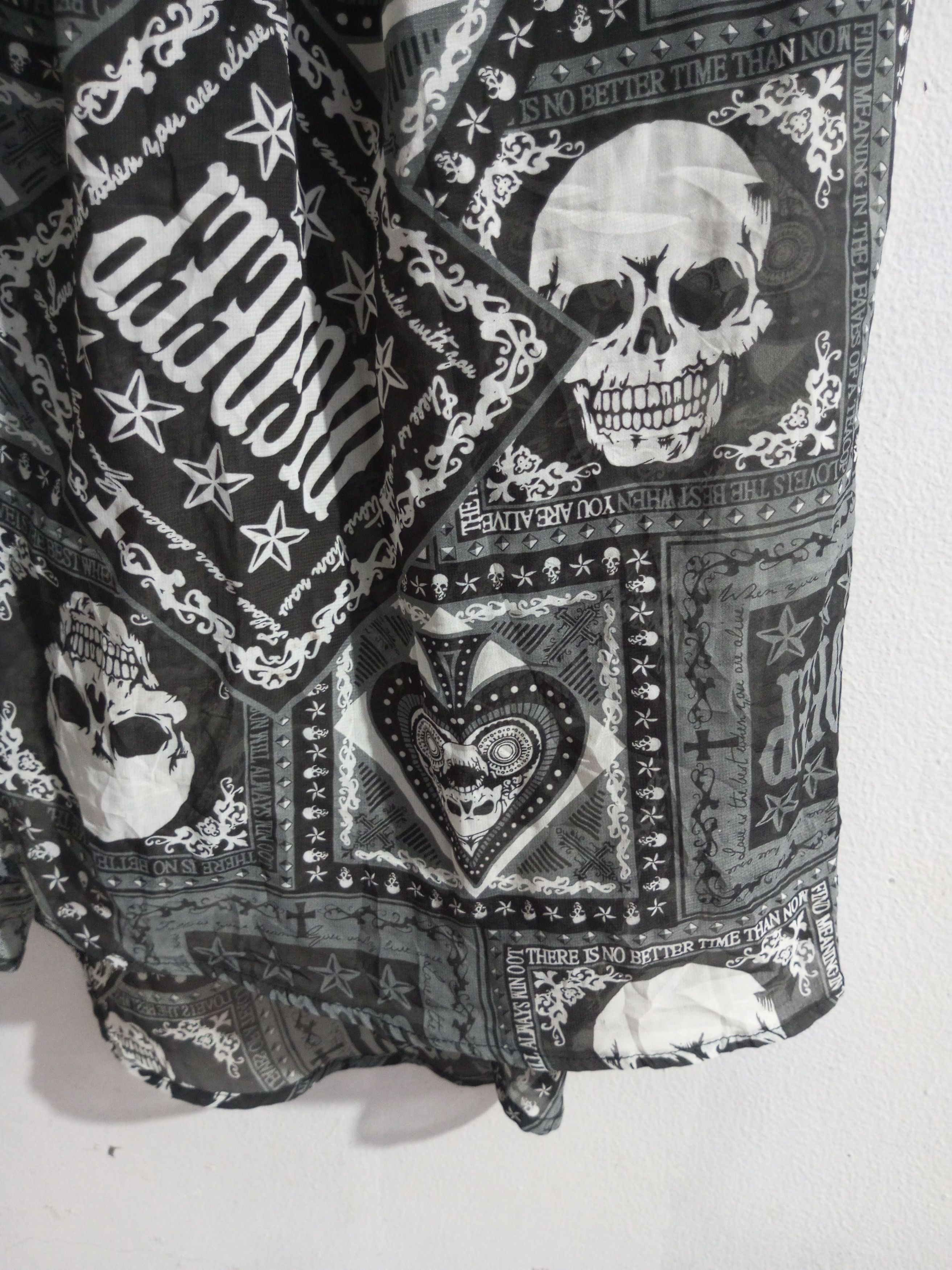 Hysteric Glamour Vintage dig deep punk skulls cross asymetric skirt Size 32" / US 10 / IT 46 - 7 Thumbnail