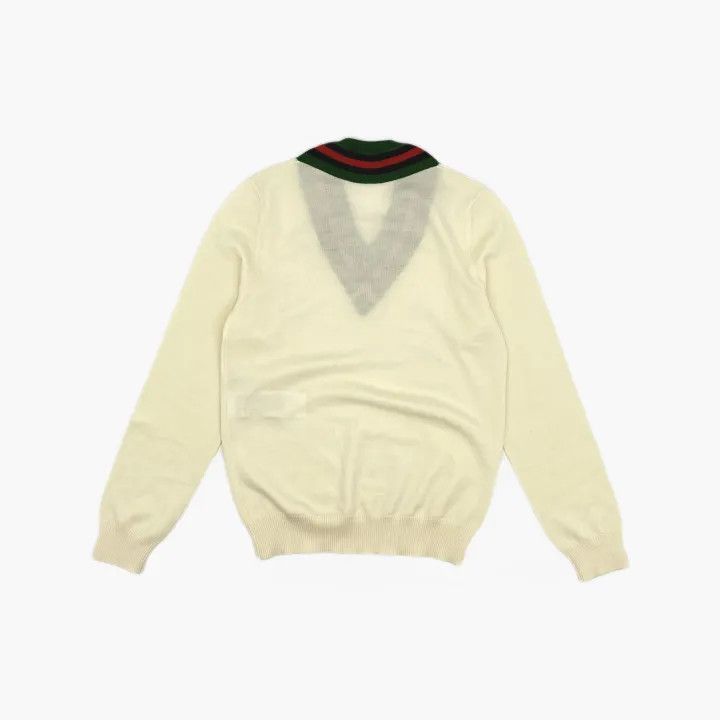 Gucci Gucci Gucci Wool Blend V-Neck Sweater for Men -2506 Size US S / EU 44-46 / 1 - 3 Thumbnail