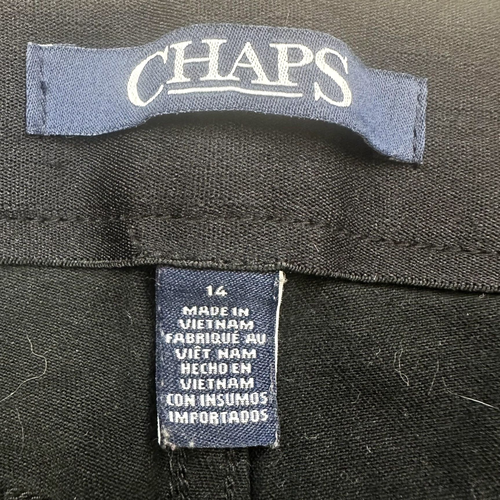 Chaps Chaps Jeans Womens 14 Black Straight Leg 5 Pocket Denim Casual Classic Fit Size 36" / US 14 / IT 50 - 4 Thumbnail