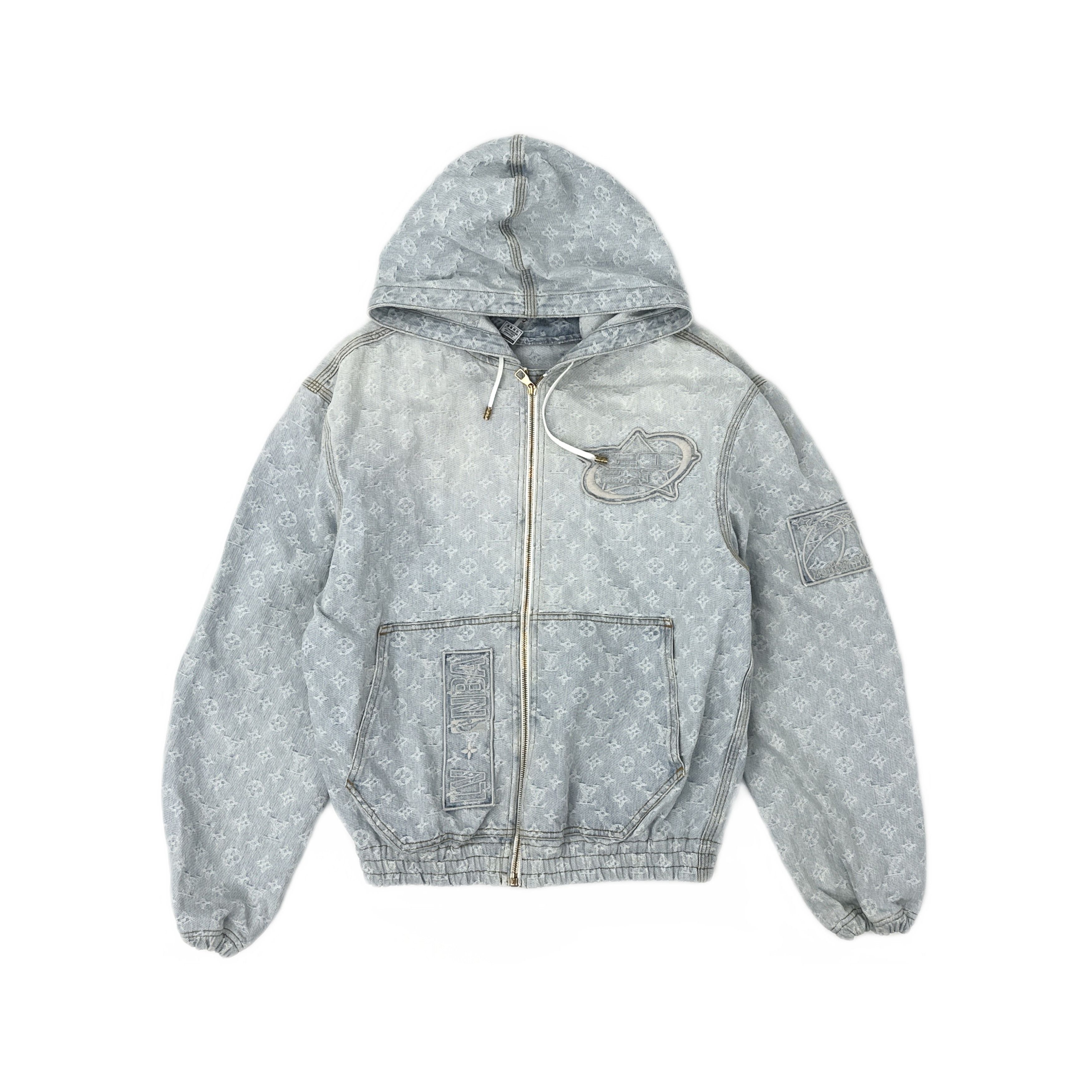 Louis Vuitton Louis Vuitton x NBA Monogram Denim Hoodie Jacket M Size US M / EU 48-50 / 2 - 1 Thumbnail