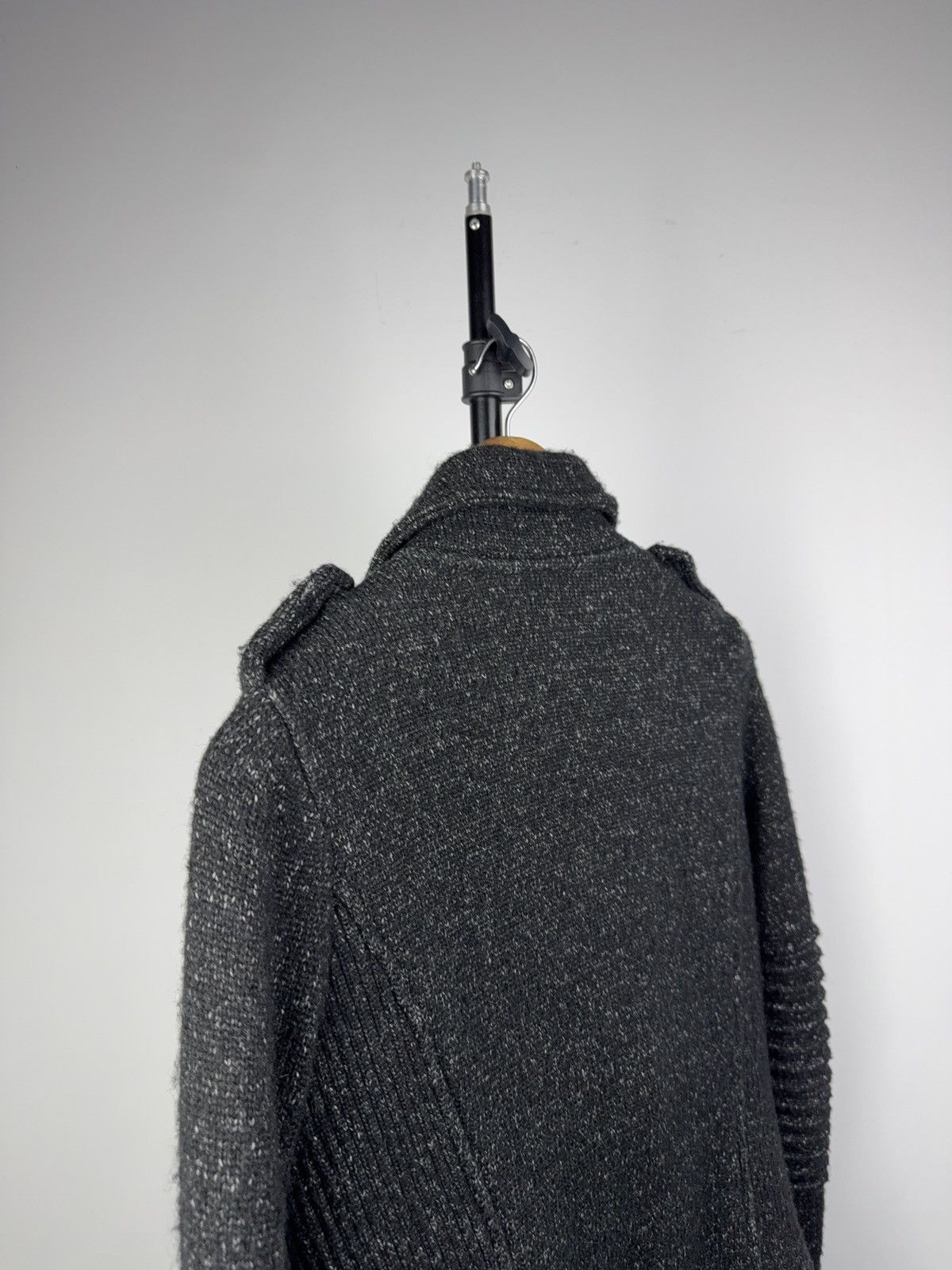 Diesel Luxury Diesel Wool Moto Knit Jacket Asymmetrical Zip Biker Size M / US 6-8 / IT 42-44 - 12 Thumbnail