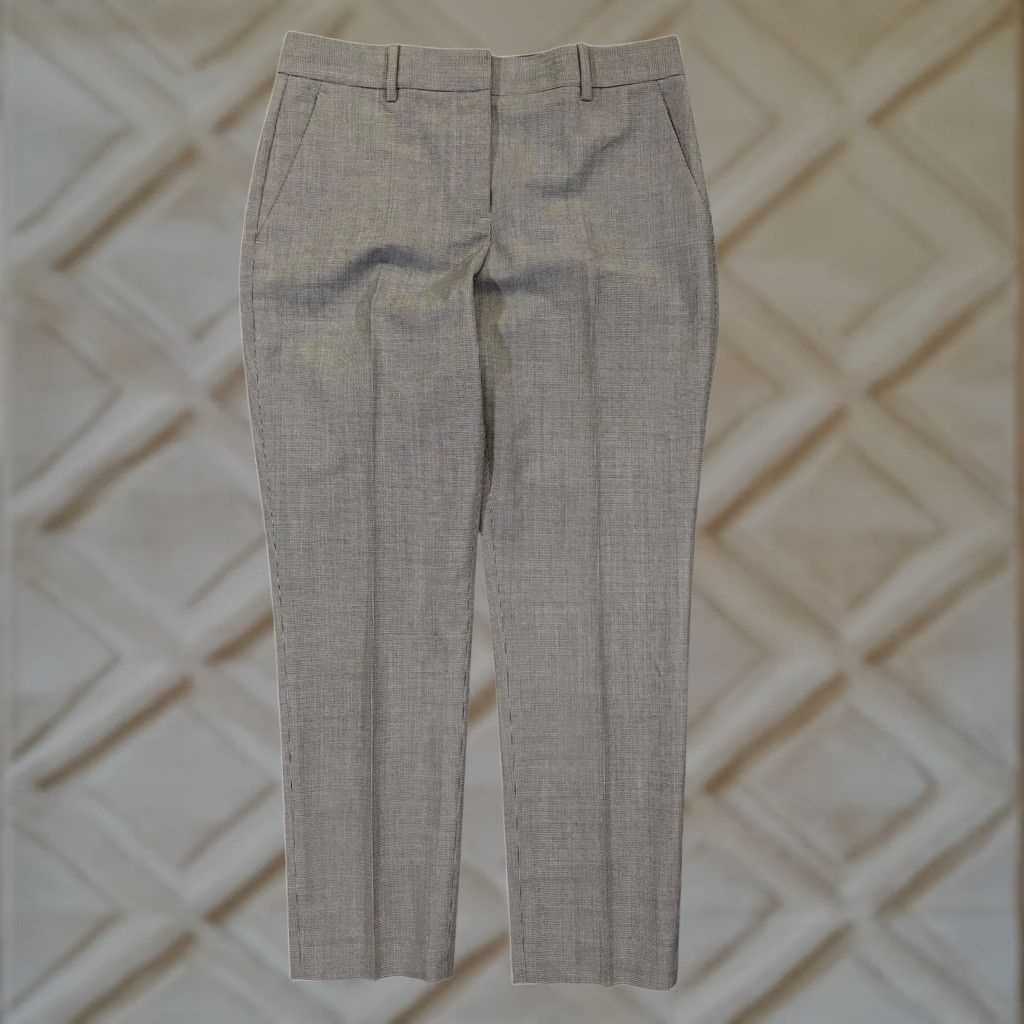 Theory Theory Hounds Tooth Wool Dress Pants Trousers Gray Black Women's Size 2 Size 26" / US 2 / IT 38 - 1 Thumbnail