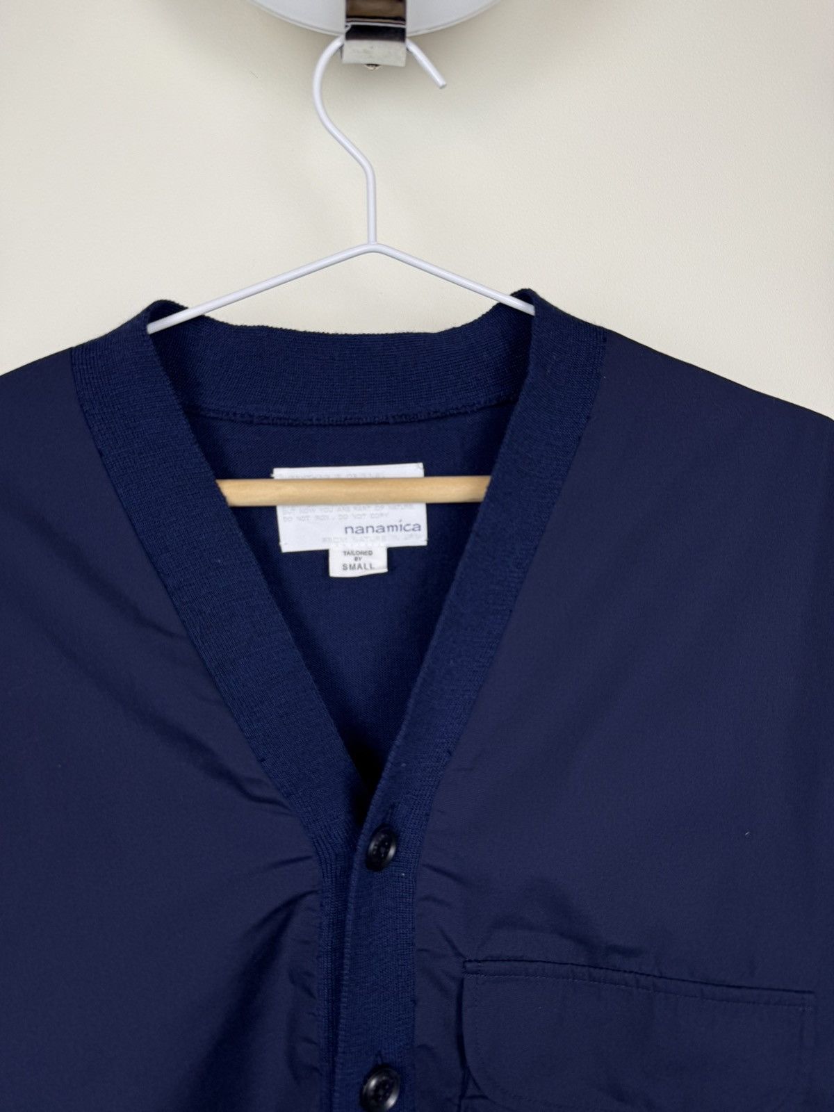 Nanamica Nanamica Hybrid Wool Cardigan Jacket Navy – Made in Japan Size US S / EU 44-46 / 1 - 2 Thumbnail