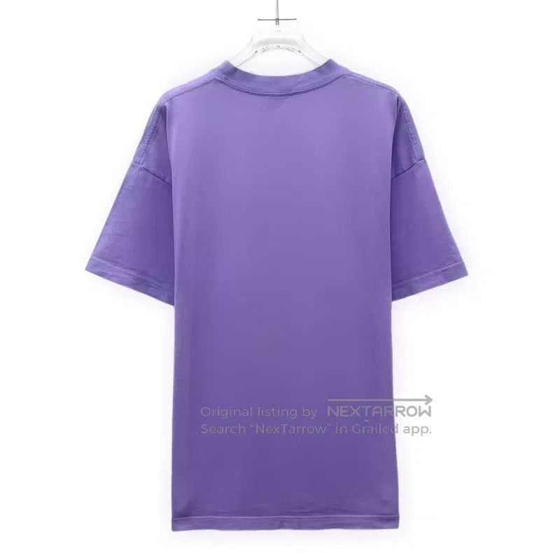 Balenciaga Balenciaga Purple logo letter embroidery cotton round neck Size US XL / EU 56 / 4 - 2 Thumbnail