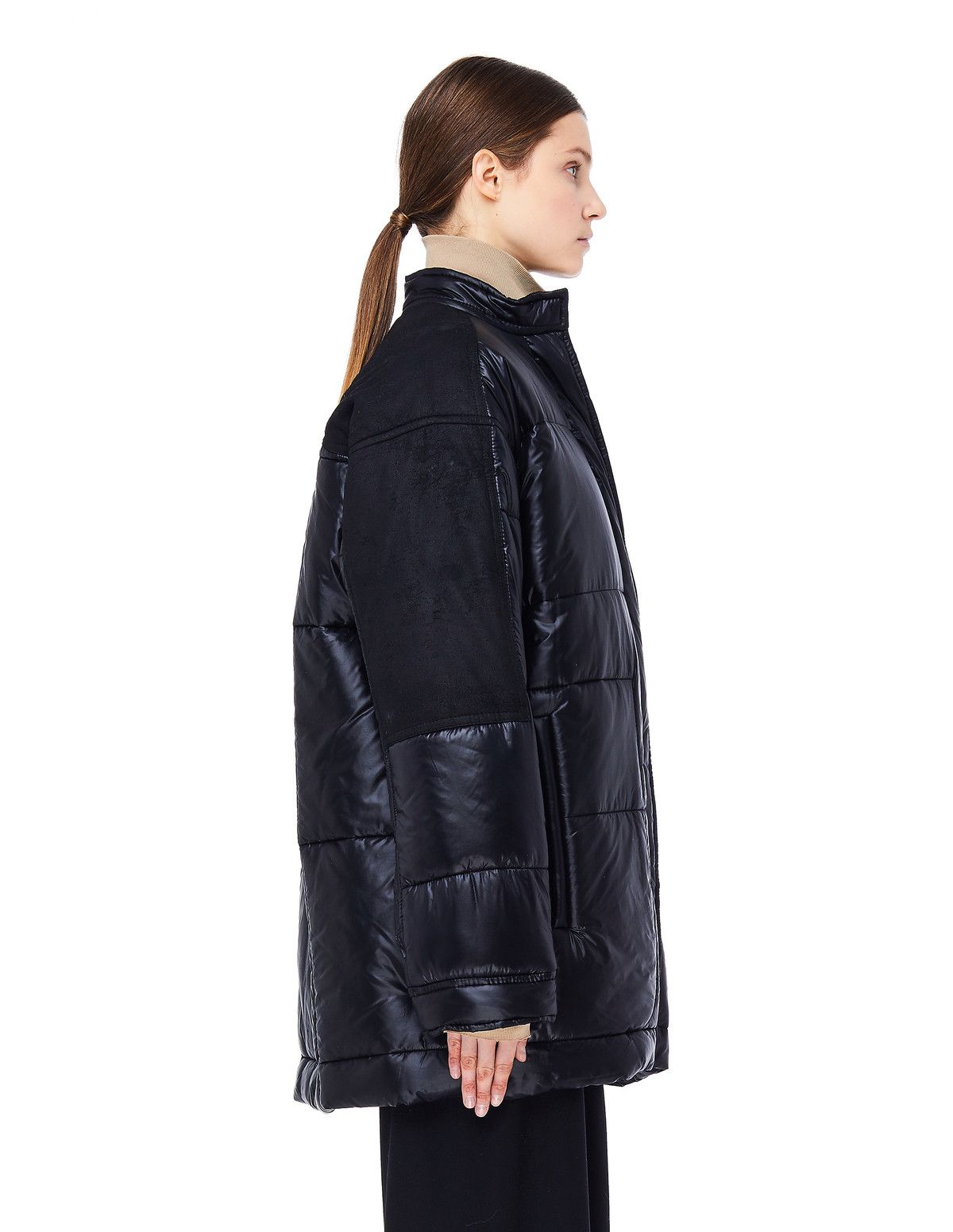 Haider Ackermann FW19 Haider Ackermann Quilted Nylon Suede Panel Jacket Sz 34 Size XS / US 0-2 / IT 36-38 - 3 Thumbnail