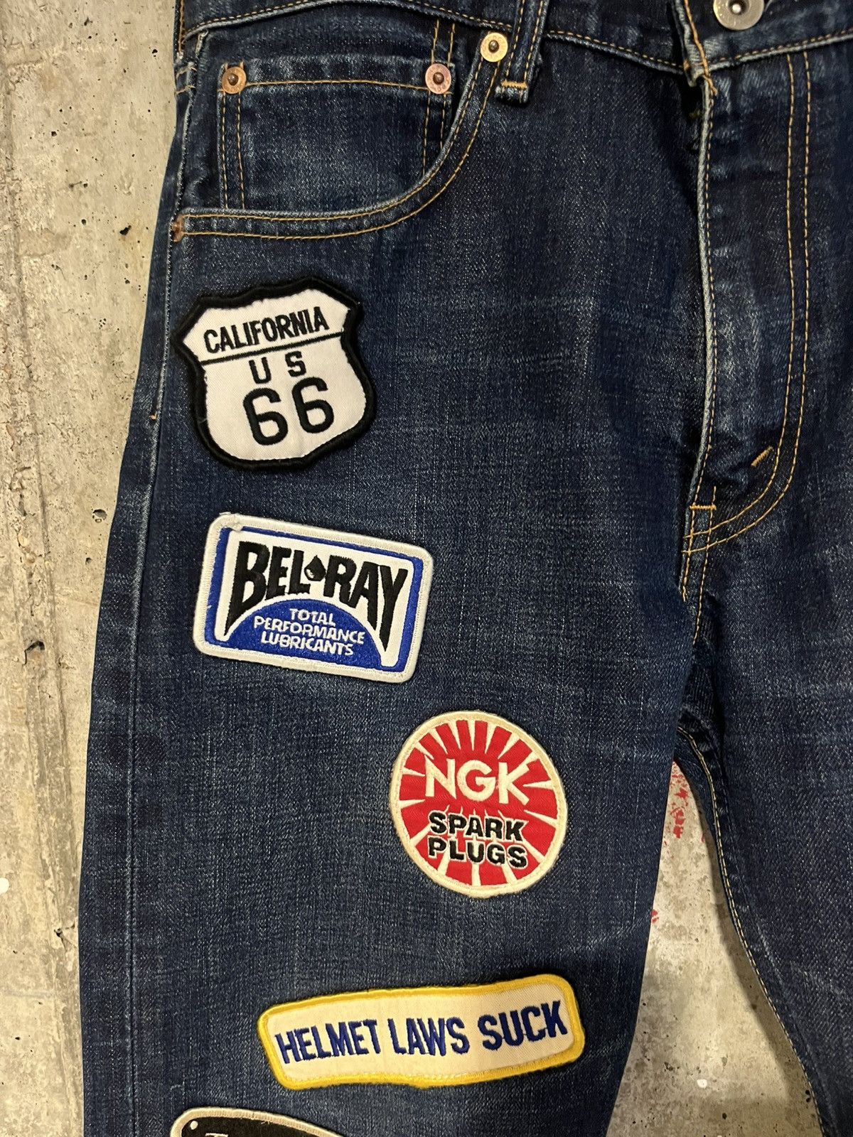 Junya Watanabe Comme de GARCONS Motorcyle Patch Denim Size US 30 / EU 46 - 2 Thumbnail