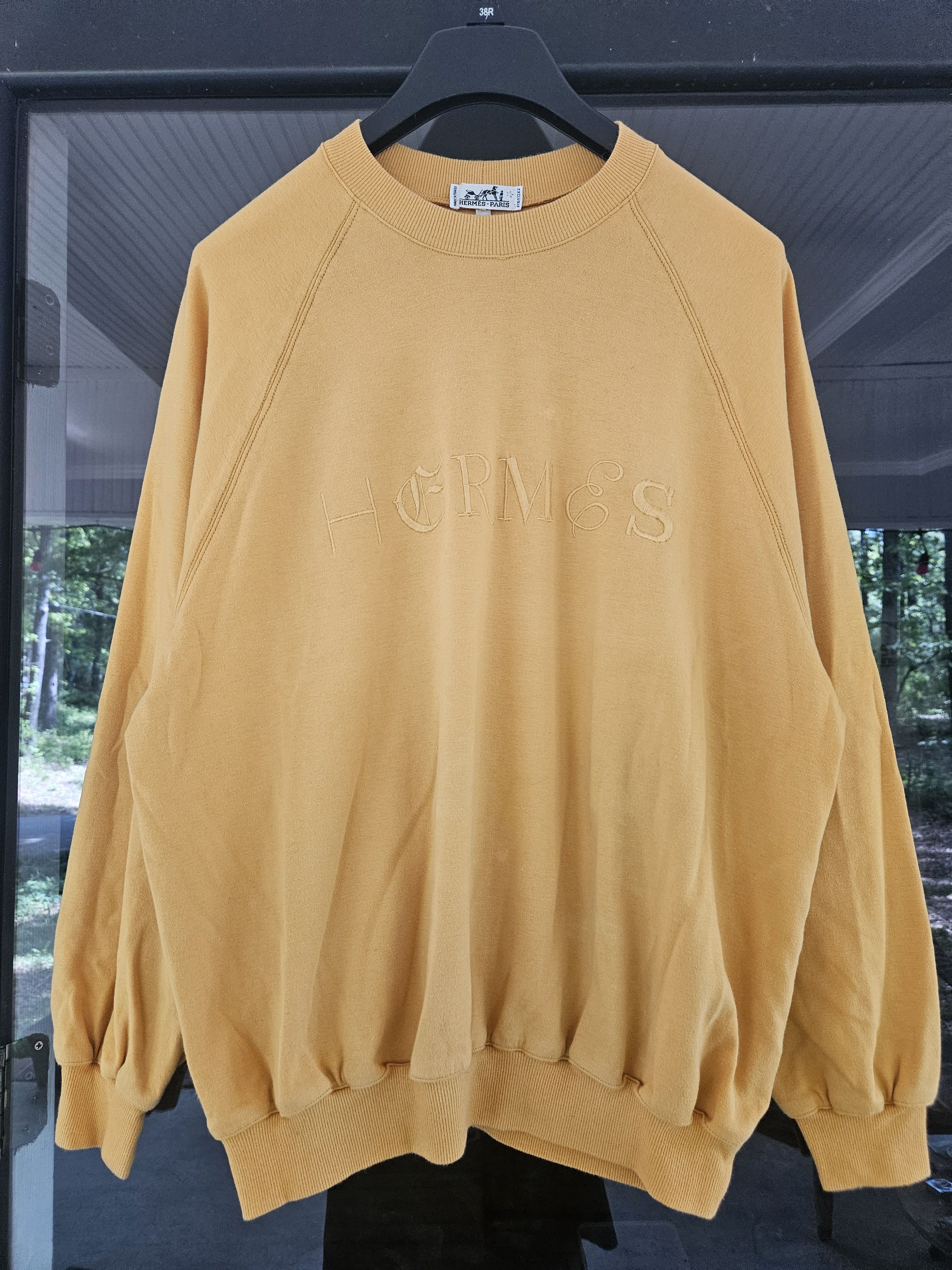 Hermes Hermes Yellow Soft Cotton Crewneck Sweater Size US M / EU 48-50 / 2 - 1 Thumbnail