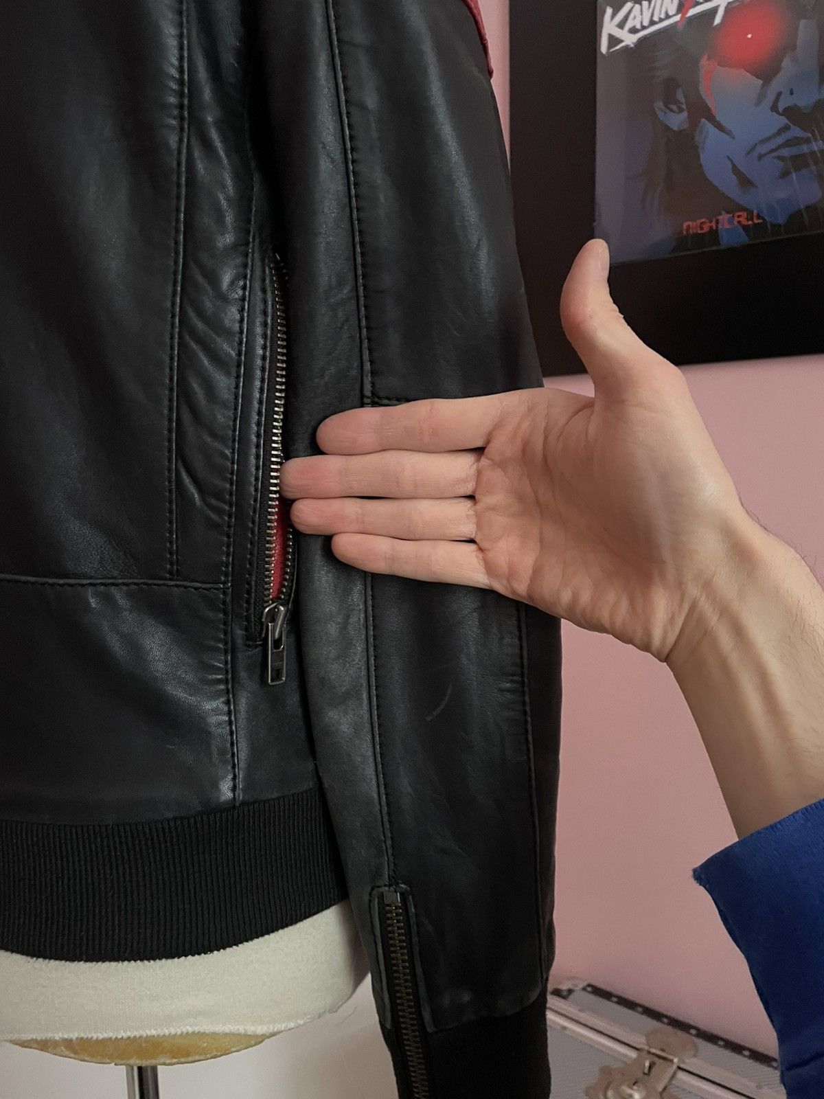 Kid Cudi × Surface To Air 2011 Surface to Air x Kid Cudi Mr. Rager Fire Leather Jacket Size US L / EU 52-54 / 3 - 18 Thumbnail