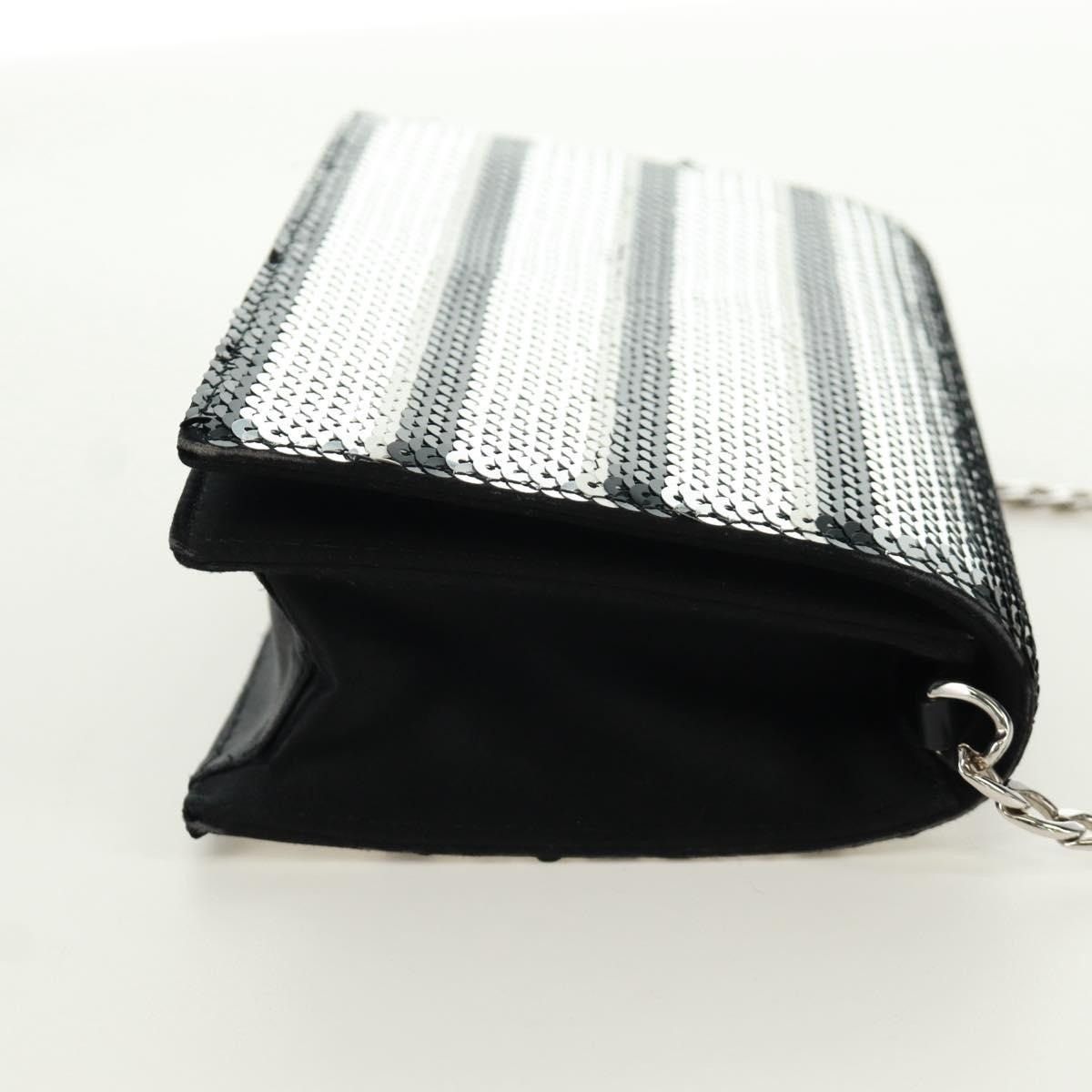 Prada Prada Chain Sequin Shoulder Bag Leather Black Size ONE SIZE - 5 Thumbnail