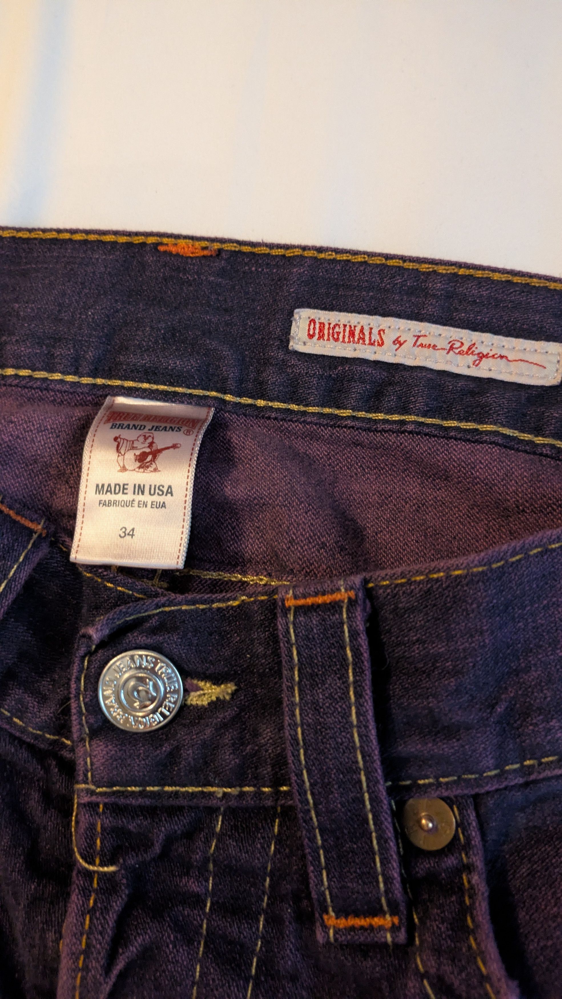 True Religion Purple and Black True Religion mens jeans Size US 34 / EU 50 - 4 Thumbnail