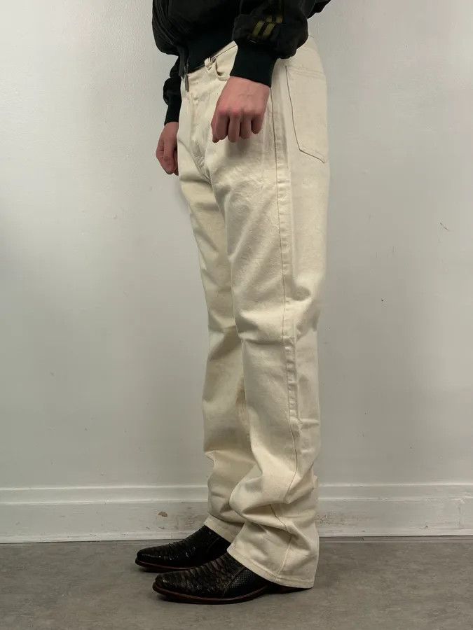 Jil Sander 2010s Jil Sander Creamy Beige Straight Denim Jeans Size US 34 / EU 50 - 3 Thumbnail