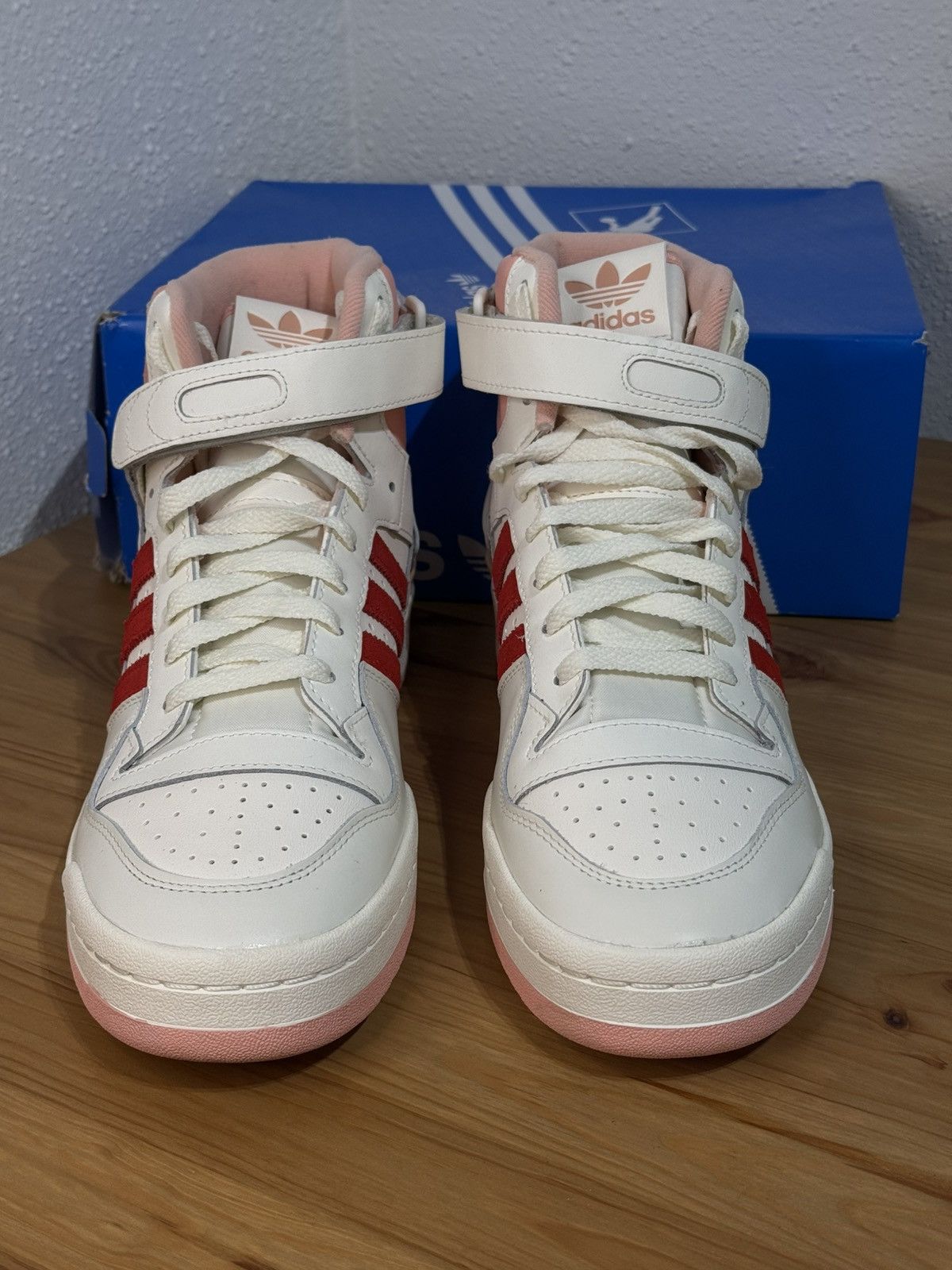 Adidas adidas Forum 84 Hi Off White Pink Red Size US 10 / EU 43 - 2 Thumbnail