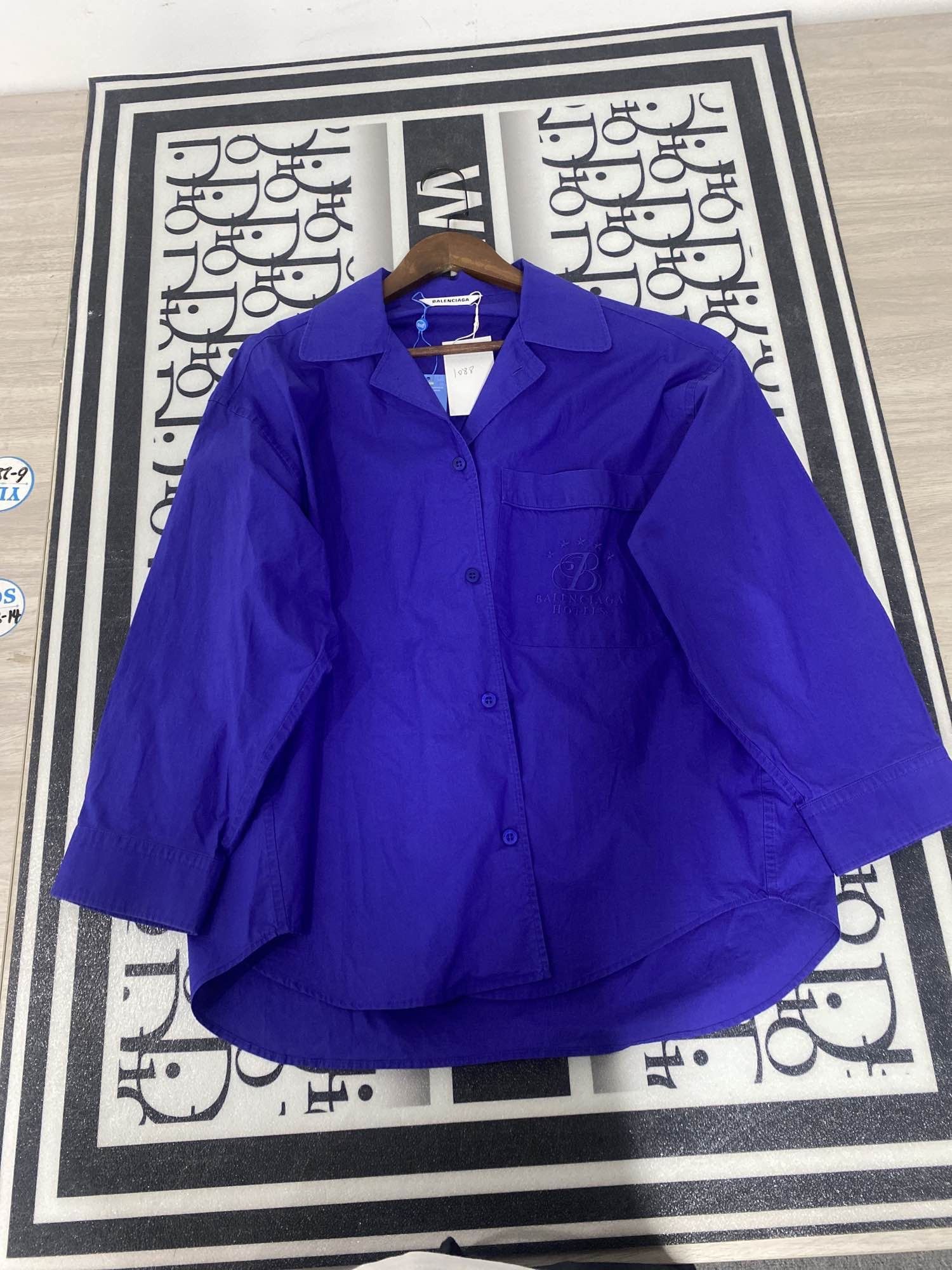 Other Balenciaga Embroidered Logo Button Up Shirt Size 36. | Grailed