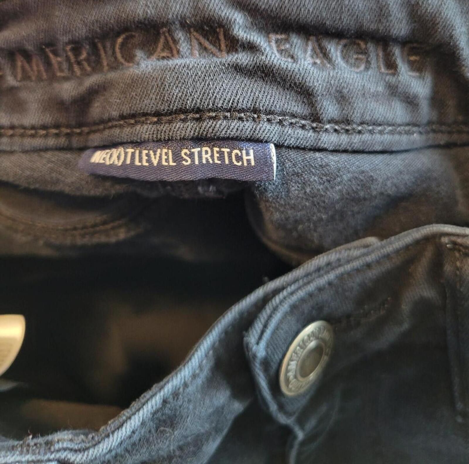 American Eagle Outfitters American Eagle Black Stretch Skinny Jeans Size 30" / US 8 / IT 44 - 3 Thumbnail