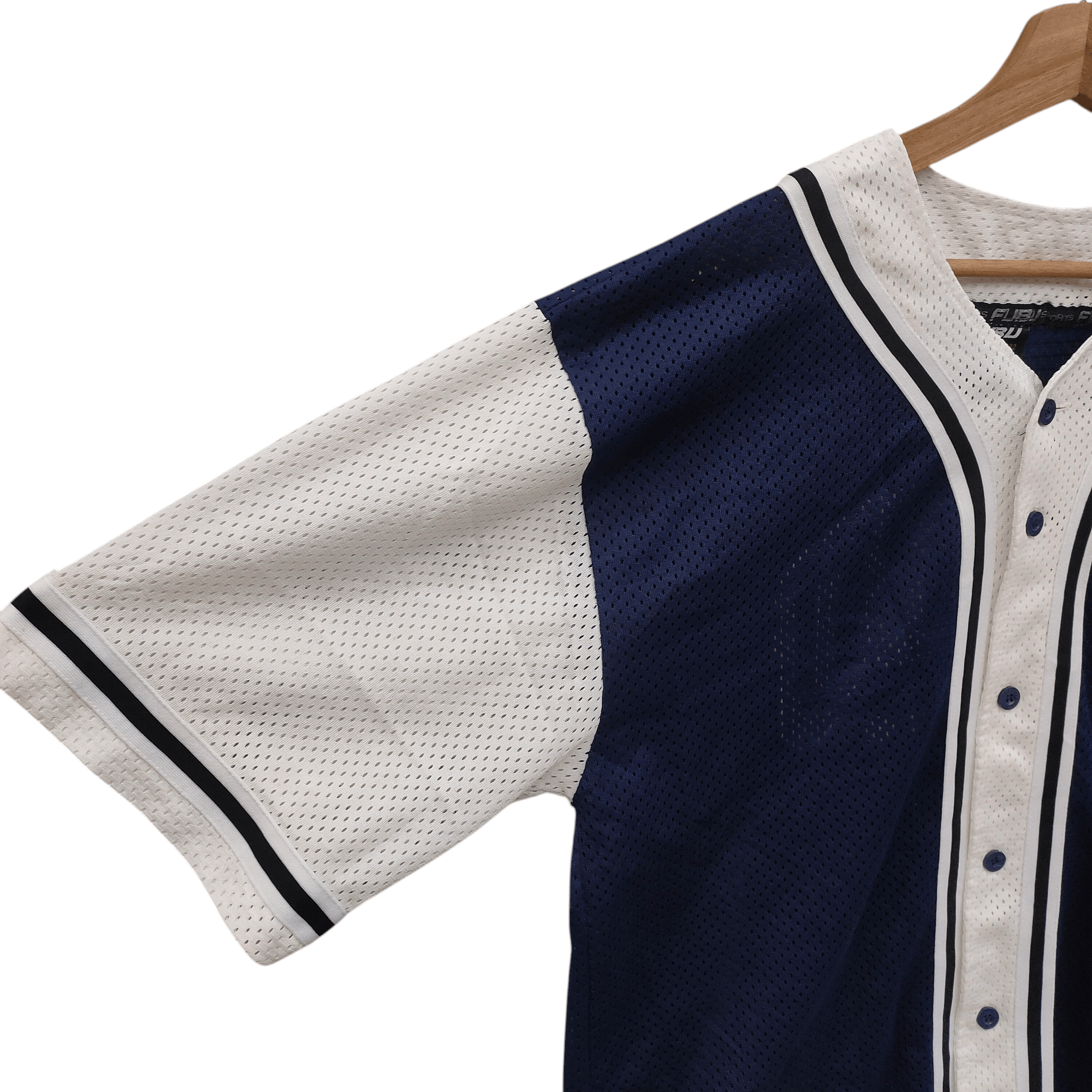 Fubu × Vintage Vintage Fubu Hip Hop Big Logo Jersey Navy Blue White Size US L / EU 52-54 / 3 - 4 Thumbnail
