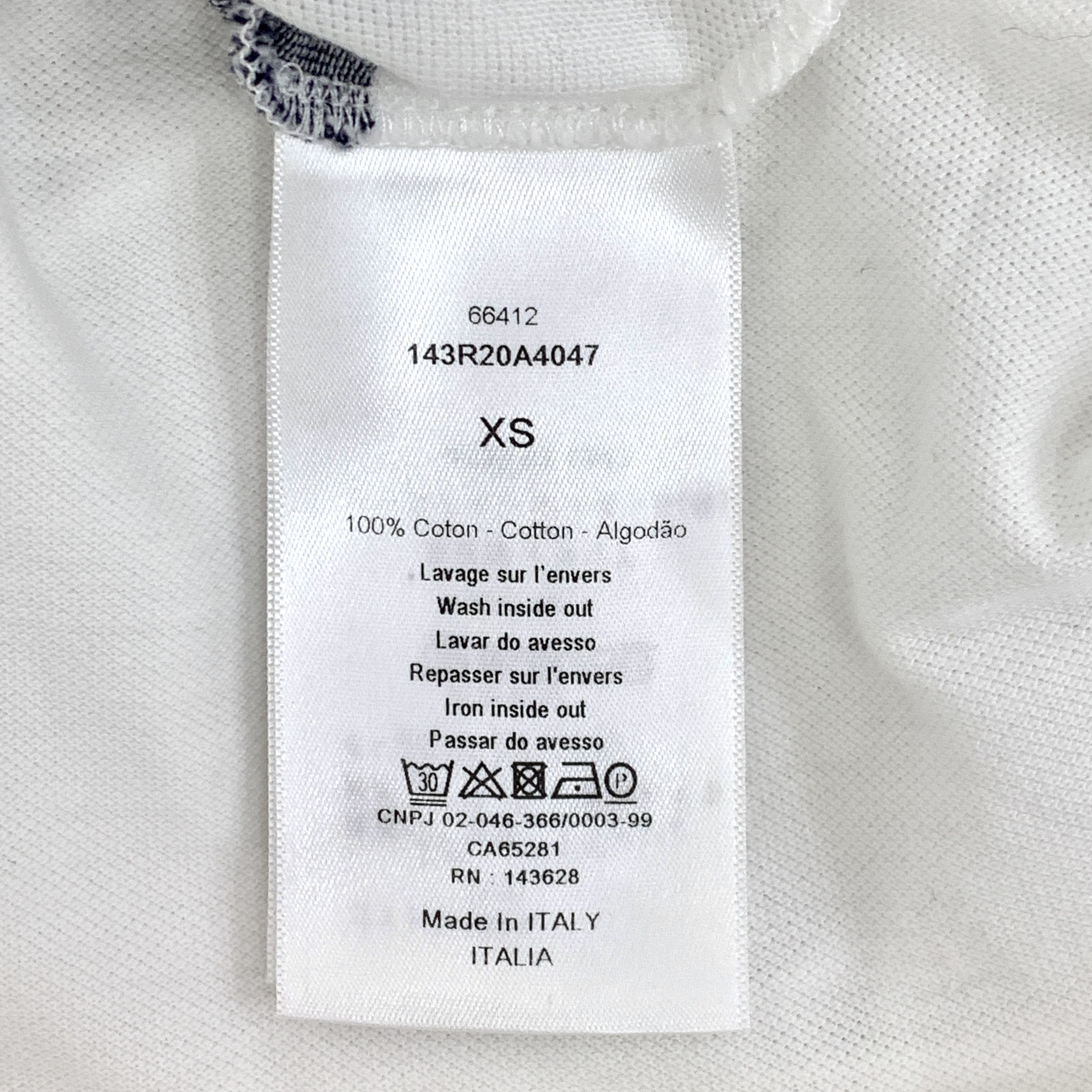 Dior Dior Striped Logo Polo Shirt White (XS) Size US XS / EU 42 / 0 - 7 Thumbnail