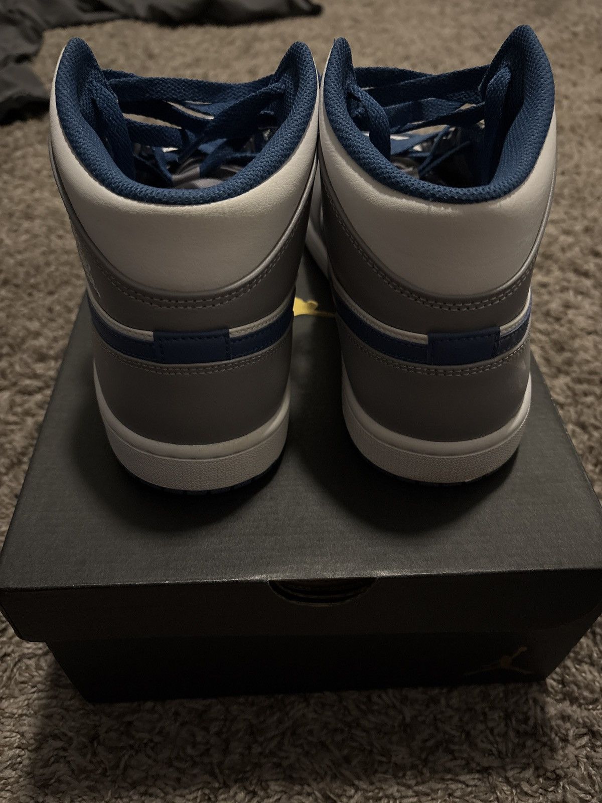 Nike Air Jordan 1 Mid ‘Cement True Blue’ Size US 9.5 / EU 42-43 - 3 Thumbnail
