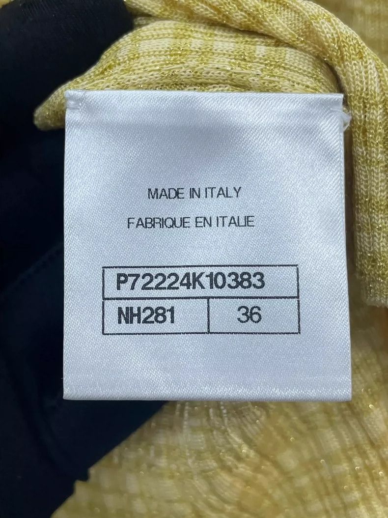 Chanel Chanel 22P yellow knitted cardigan jacket 2504-Nextarrow Size XS / US 0-2 / IT 36-38 - 6 Thumbnail