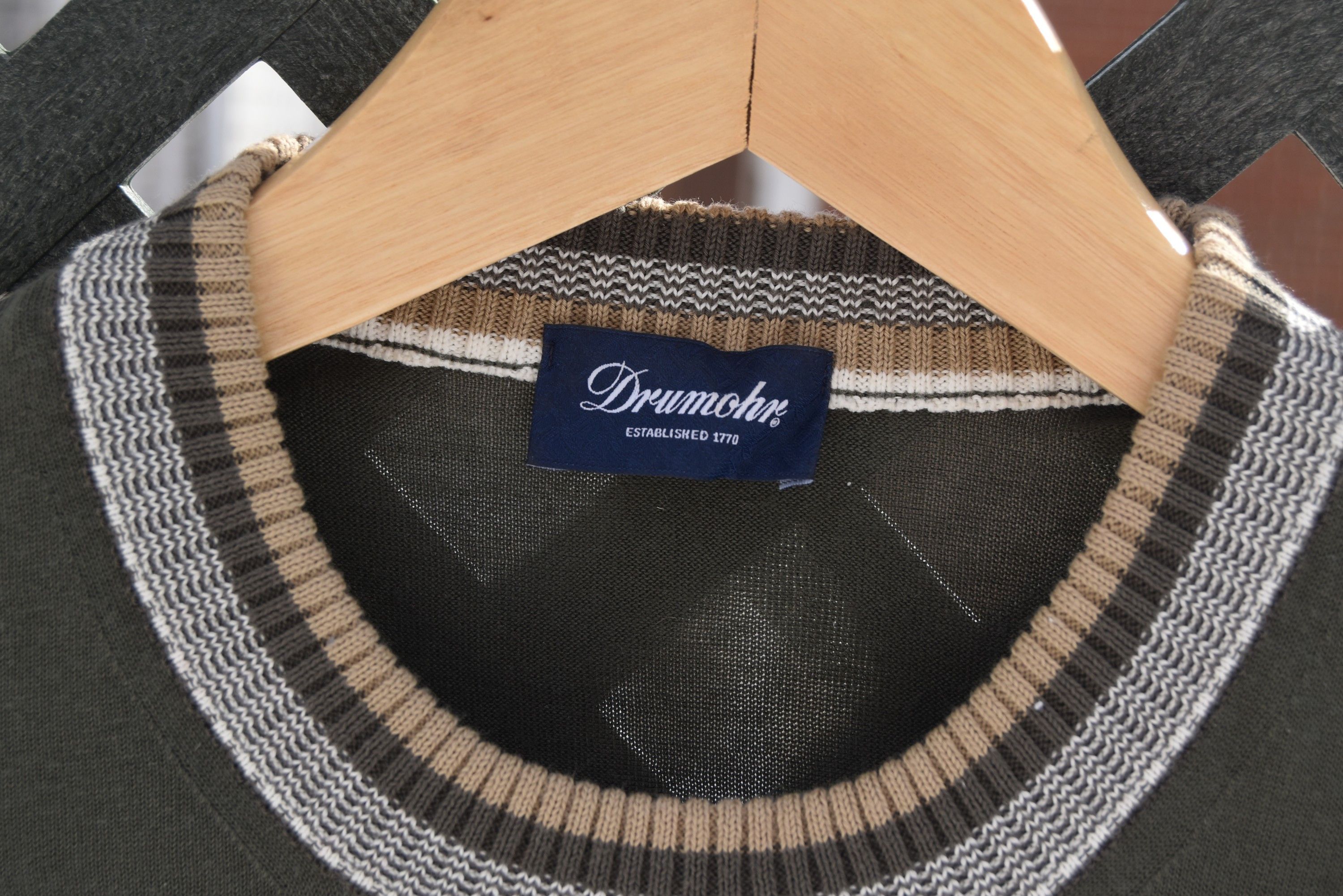 Drumohr Drumohr olive knitted short-sleeve sweater tee Size US M / EU 48-50 / 2 - 4 Thumbnail