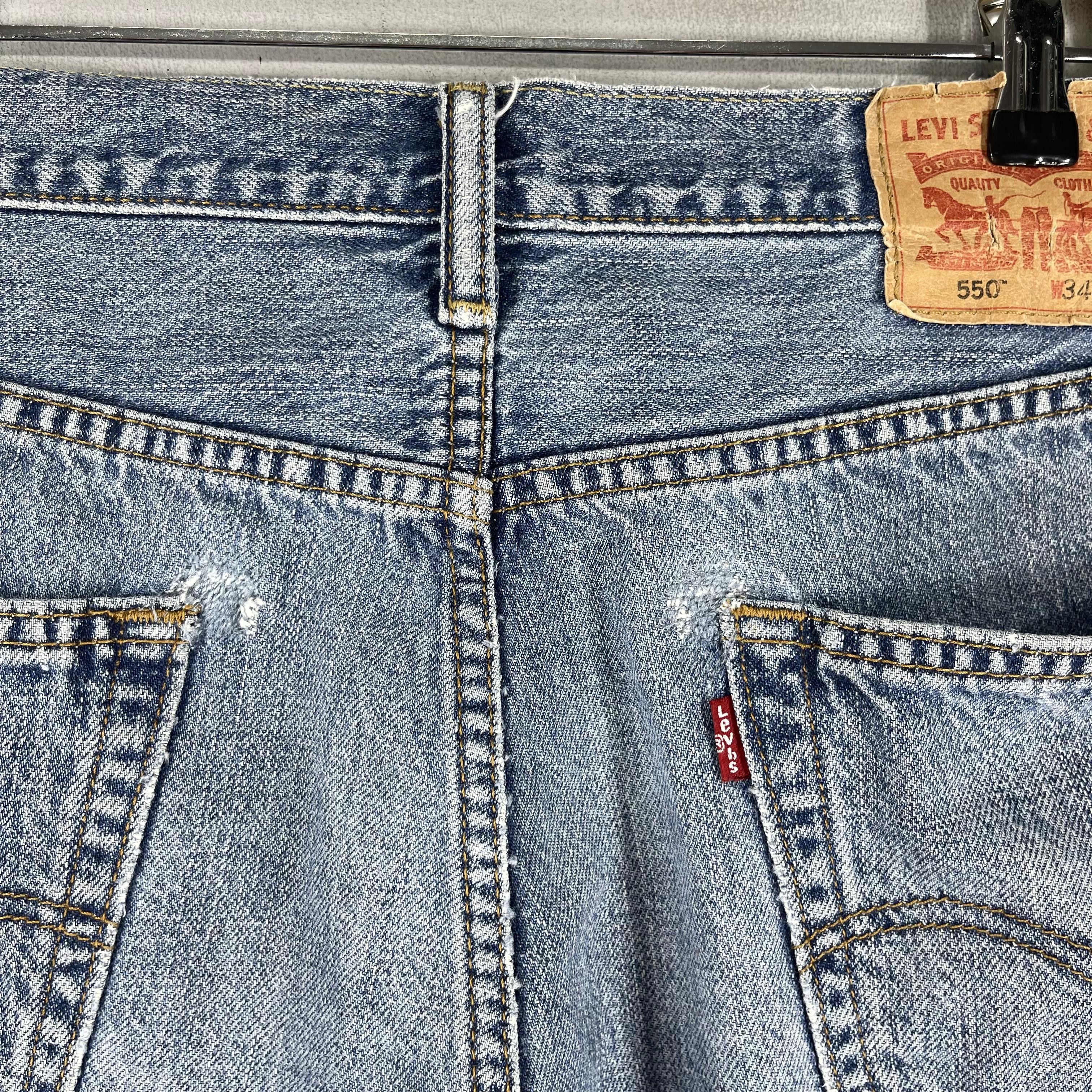 Jean × Levi's Size 33 Vintage Levis 550 Reconstruct High Rise Short Jeans Size US 33 - 8 Thumbnail