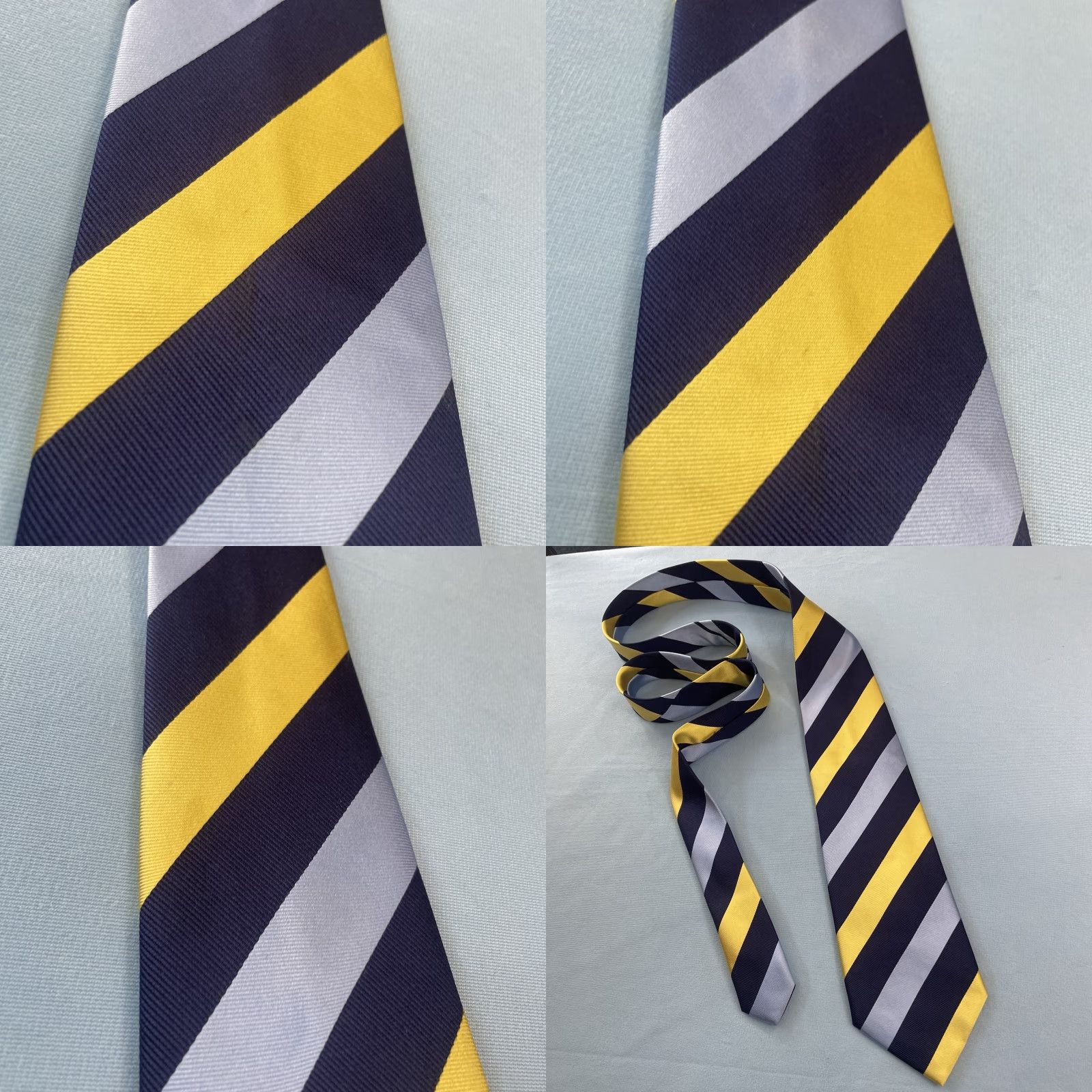 Charles Tyrwhitt VINTAGE Charles Tyrwhitt Jermyn Street Silk Tie Blue Yellow Necktie England 3.5x61 Read Silk Tie Blue Yellow Necktie England 3.5x61 Read Size ONE SIZE - 9 Thumbnail