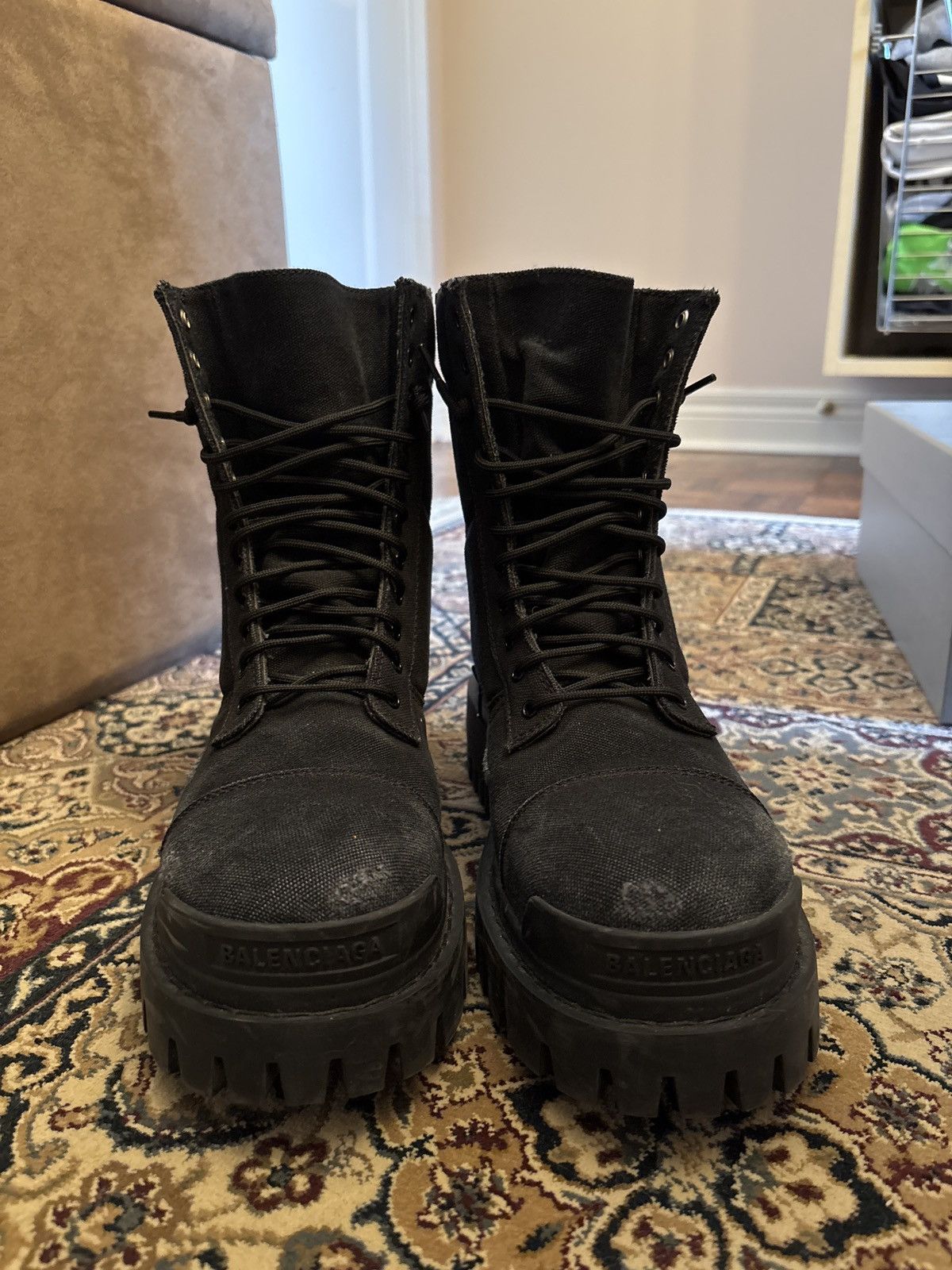 Balenciaga Balenciaga combat strike canvas boots Size US 8.5 / EU 41-42 - 4 Thumbnail