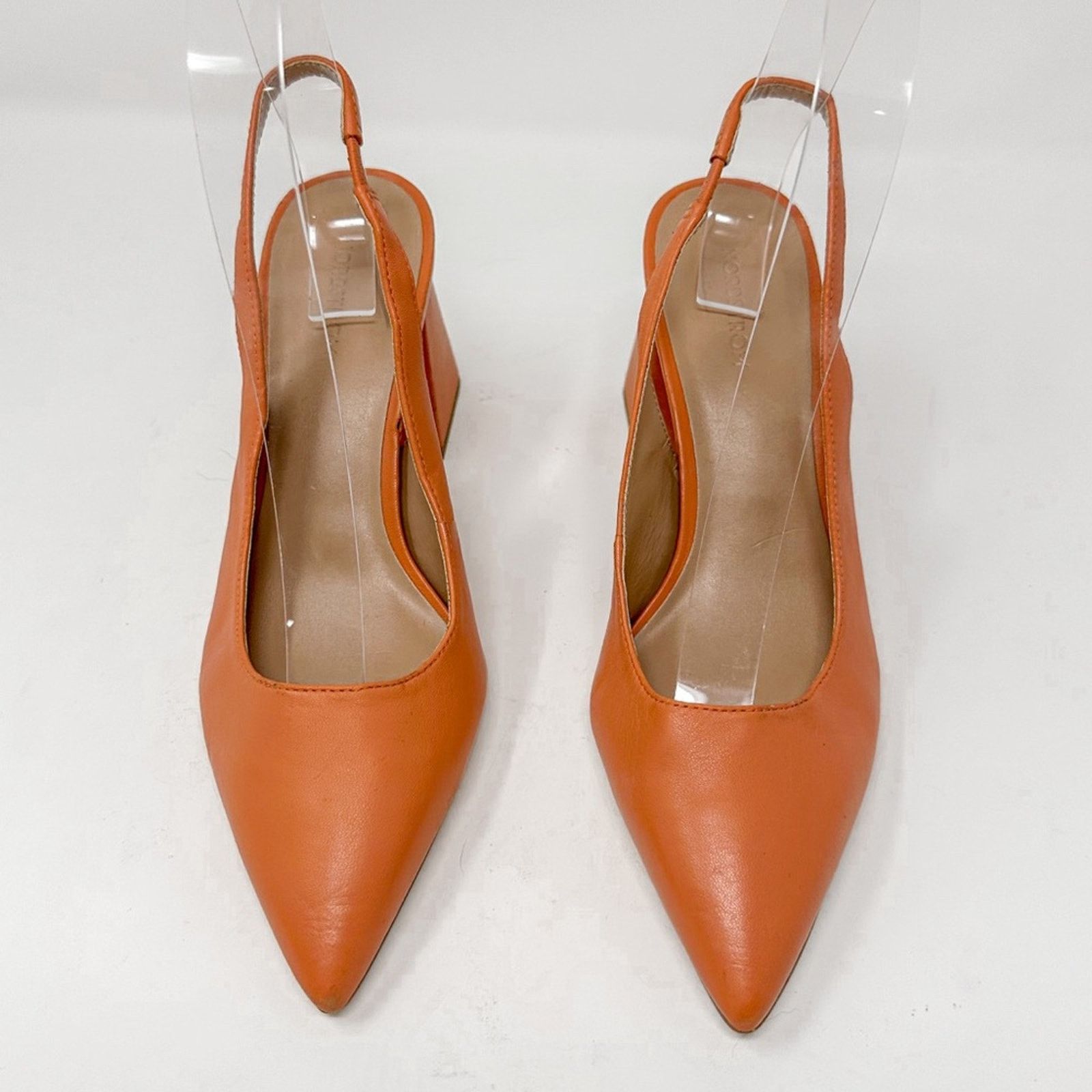 Nordstrom Nordstrom Polina Coral Leather Slingback Heels, Size 5.5 Size US 5.5 / IT 35.5 - 13 Thumbnail
