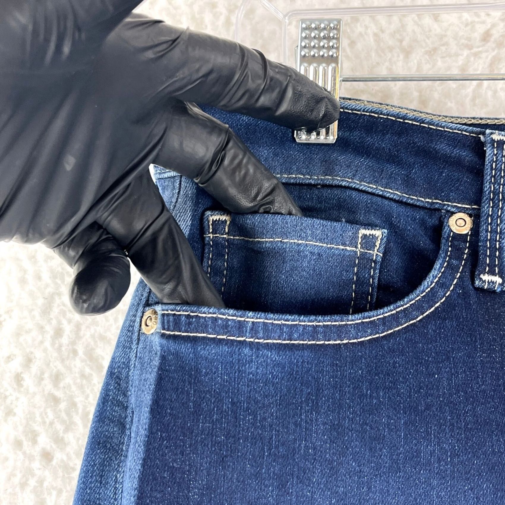 NYDJ VINTAGE NYDJ Jeans Womens Size 8 Ami Skinny Leg Denim Mid-Rise Dark Wash Blue Denim Skinny Jeans Womens 8 NYDJ City College Preppy Size 30" / US 8 / IT 44 - 4 Thumbnail