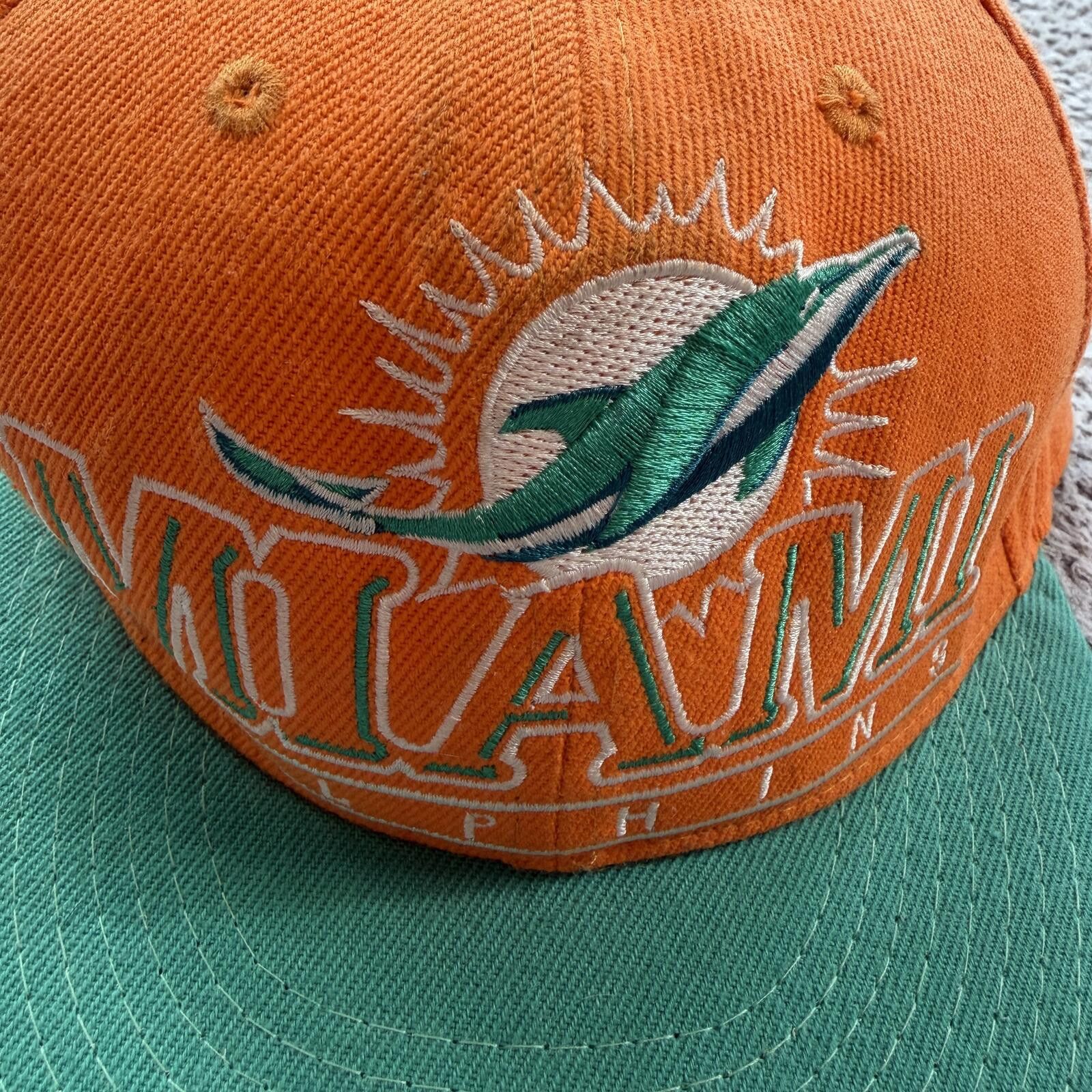 New Era Vintage Style Miami Dolphins Snapback Hat New Era NFL Orange Size ONE SIZE - 8 Thumbnail
