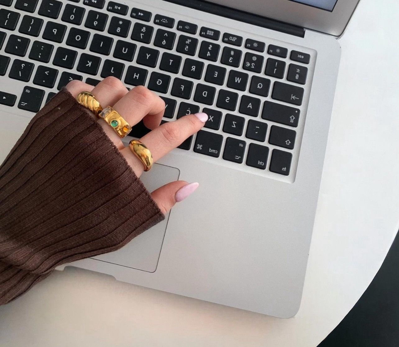 Jewelry Irregular Chunky Ring Gold, Boho Maximalistlist Ring Set Size ONE SIZE - 8 Thumbnail