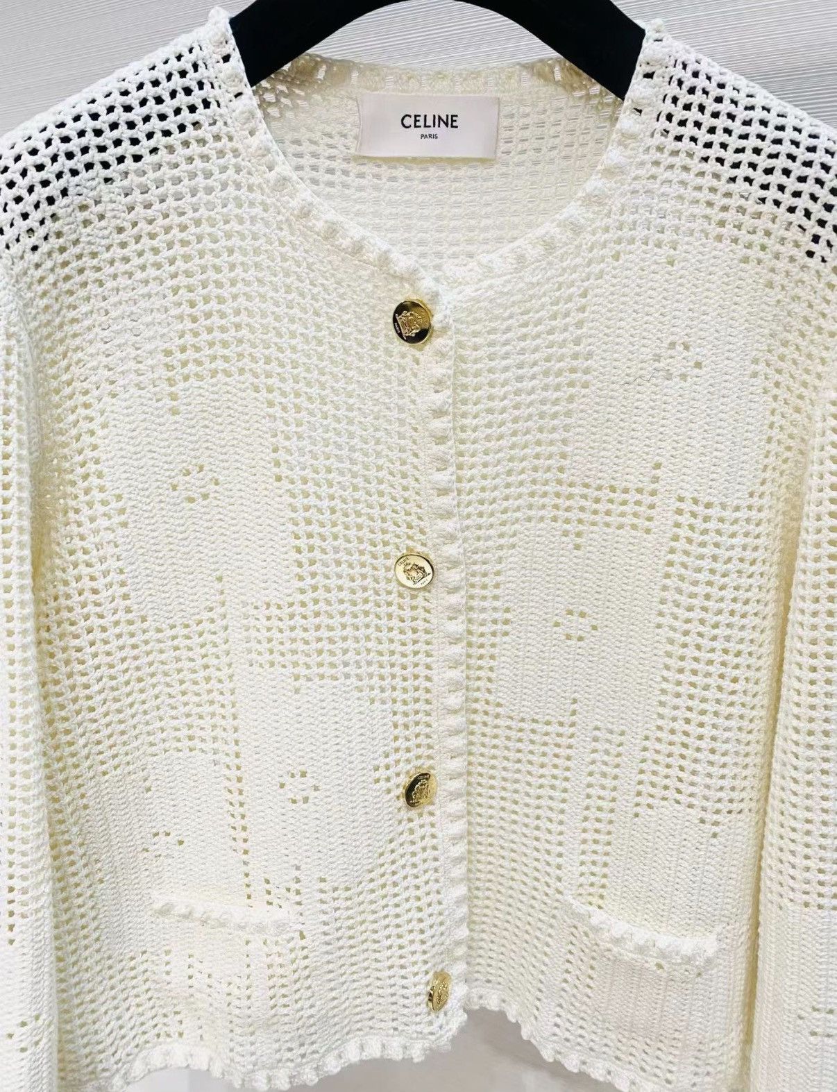 Celine Celine cut-out knit cardigan J33 Size S / US 4 / IT 40 - 3 Thumbnail