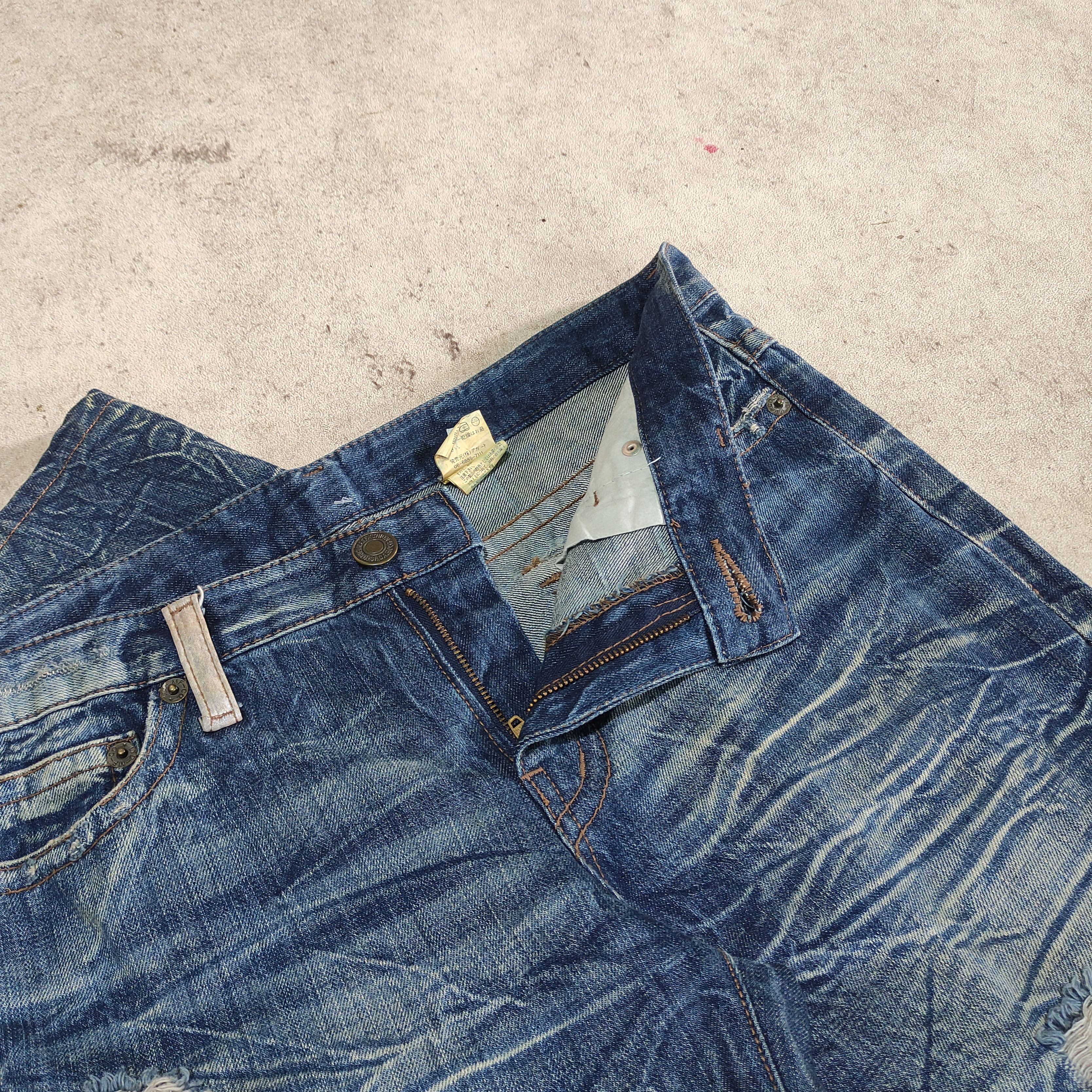 Tornado Mart Agate Label Distressed Flare Jeans — 2000s if6w9 Size US 32 / EU 48 - 9 Thumbnail