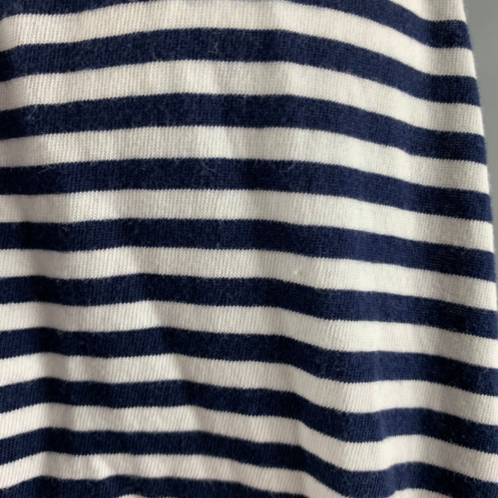 Ralph Lauren Size XL Navy White Stripe Cotton Short Sleeve Polo Size US XL / EU 56 / 4 - 4 Thumbnail