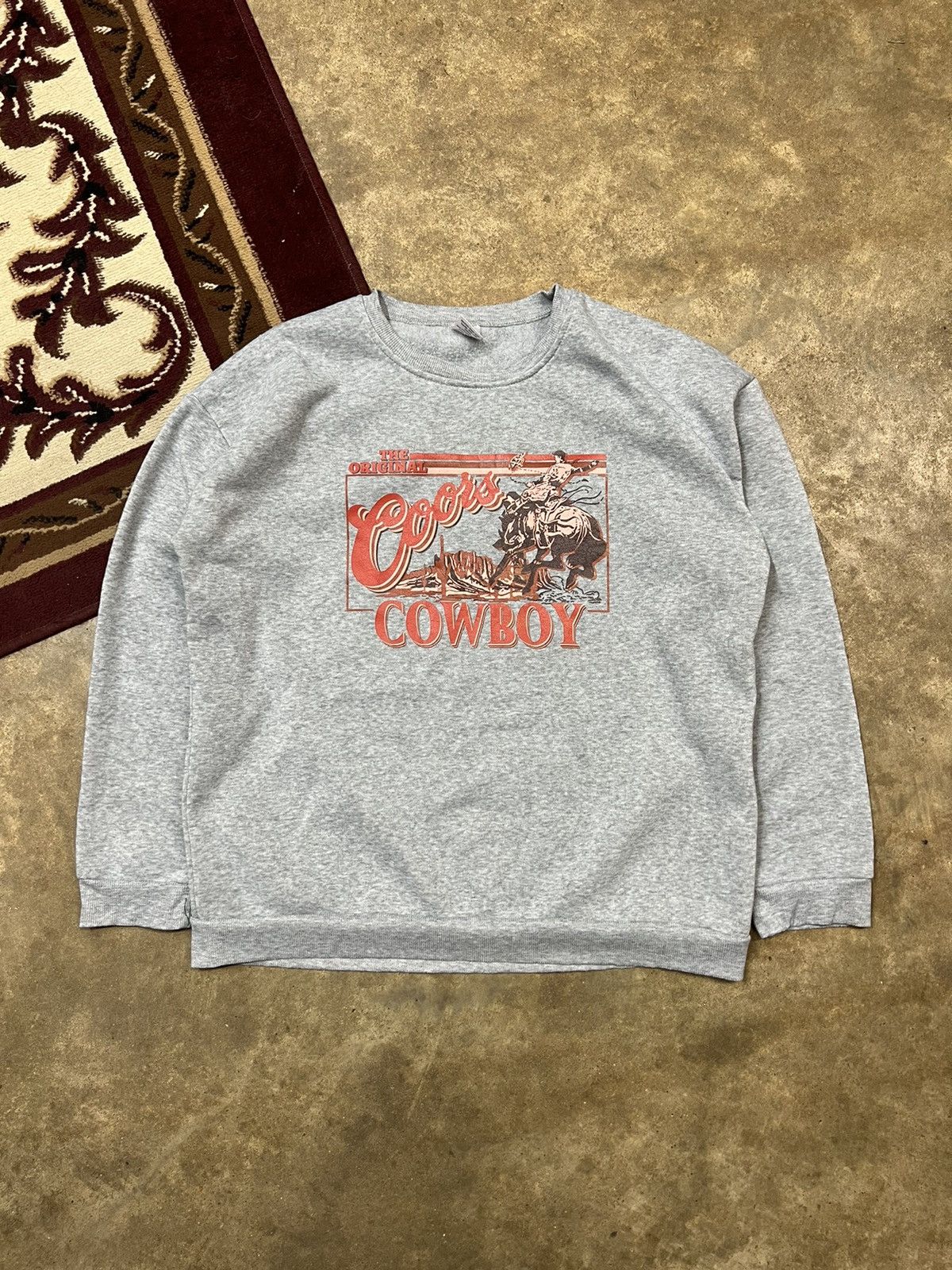 Japanese Brand × Vintage Y2K Coors Cowboy Beer Sweatshirt Size US XL / EU 56 / 4 - 1 Thumbnail