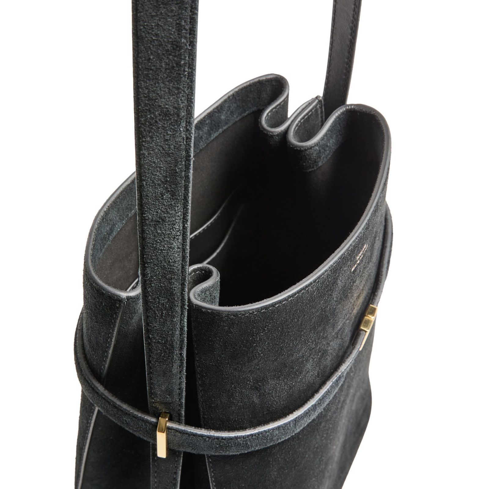Toteme TOTEME Belted Black Suede Bucket Bag New And Authentic Size ONE SIZE - 4 Thumbnail