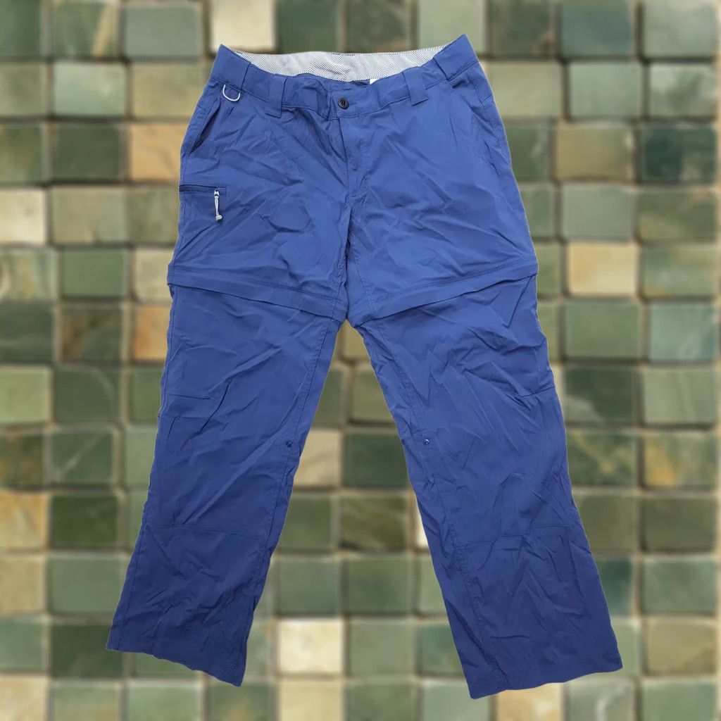 Vintage World Wide Sportsman Convertible Tech Pants Women's 16 Blue Nylon Spandex Fishing Pants Regular Inseam 32" Zip Off Roll Up Size 24" / US 00 / IT 34 - 1 Thumbnail