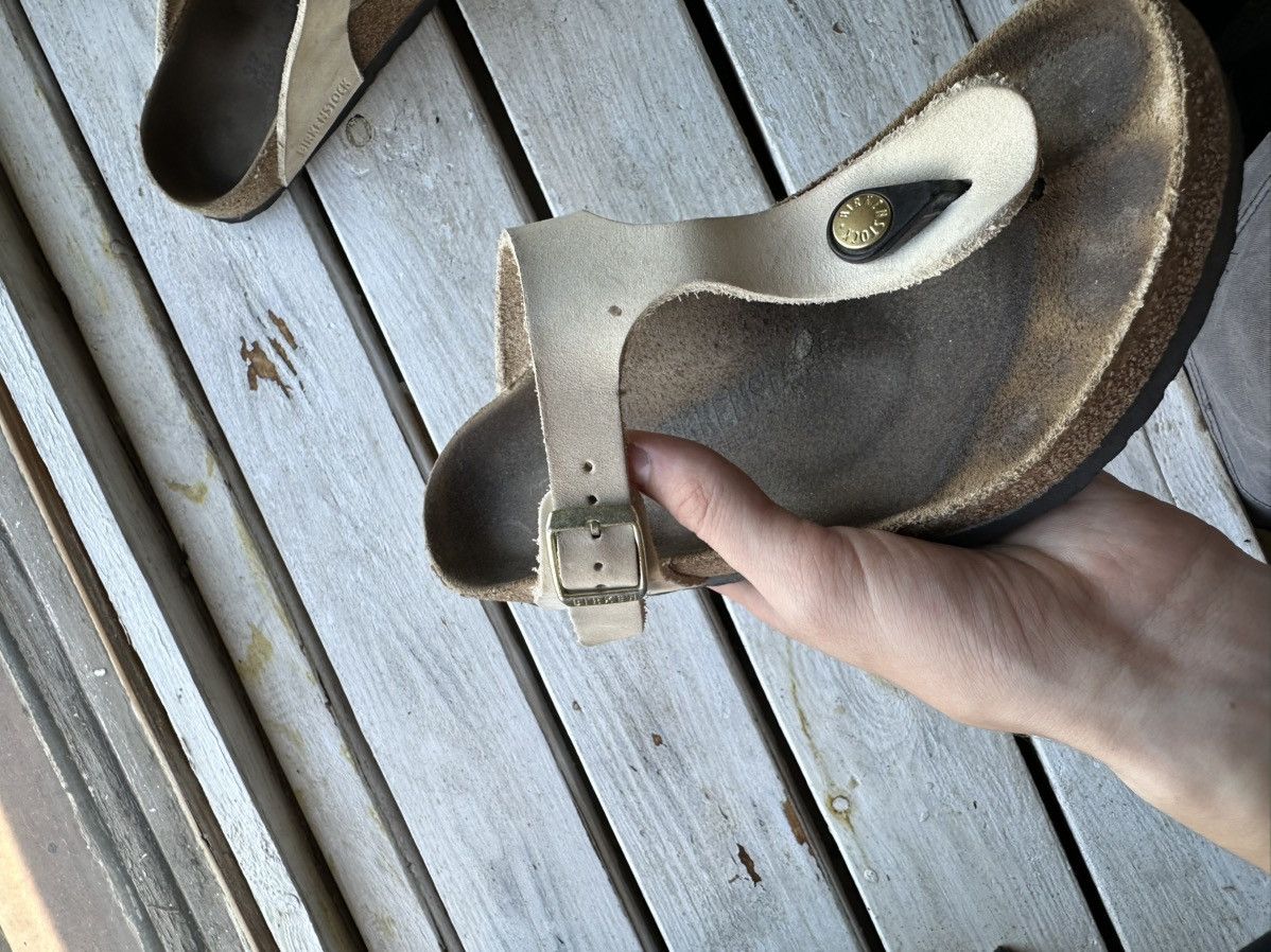 Birkenstock VNTG🚨 BIRKENSTOCK BEIGE LUXURY Y2K RARE WOMEN SLIDES Size US 7 / IT 37 - 4 Thumbnail