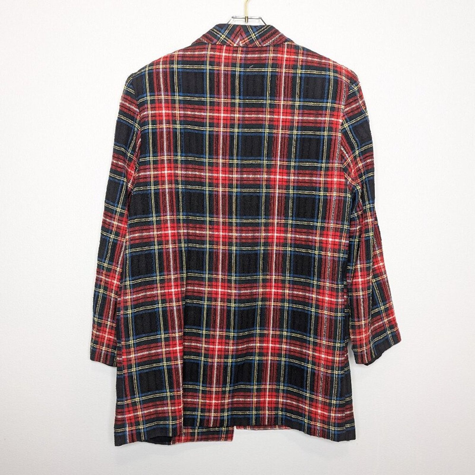 Worthington Worthington Vintage 70s Red Plaid Long Sleeve Blazer Pockets Size M / US 6-8 / IT 42-44 - 2 Thumbnail