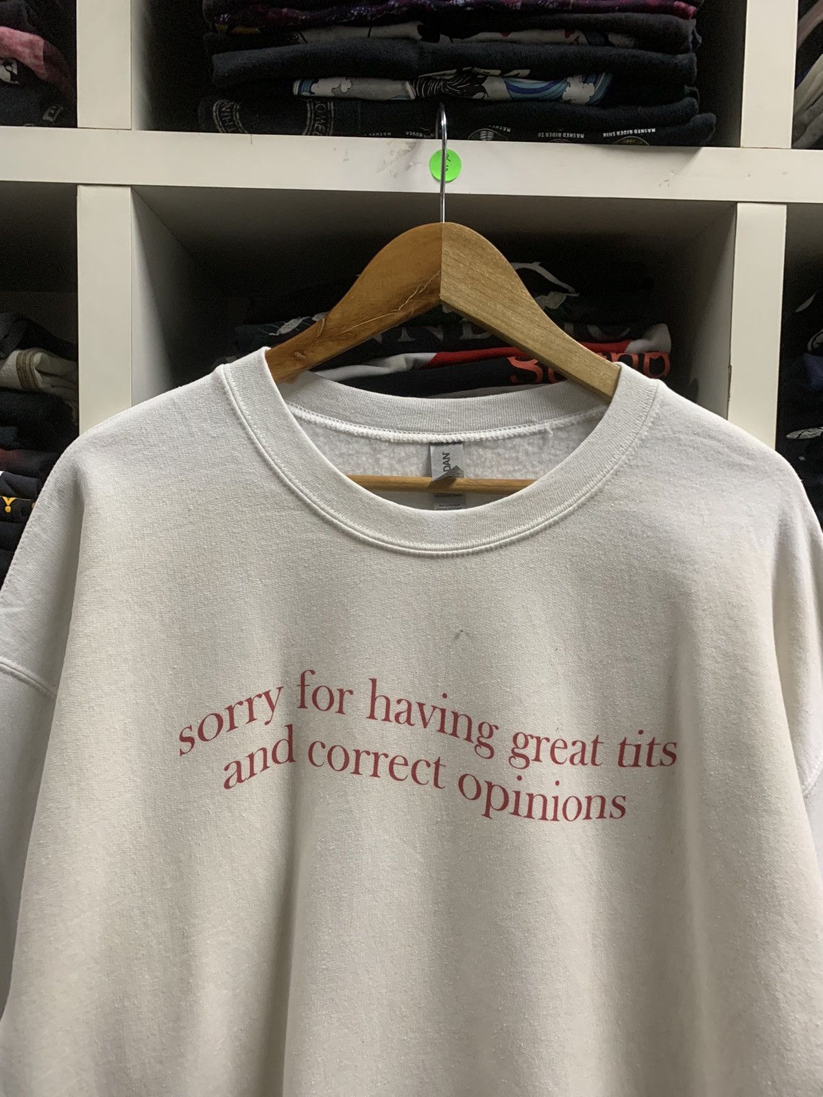 Gildan × Vintage Vintage sorry Sweater Size US XL / EU 56 / 4 - 3 Thumbnail