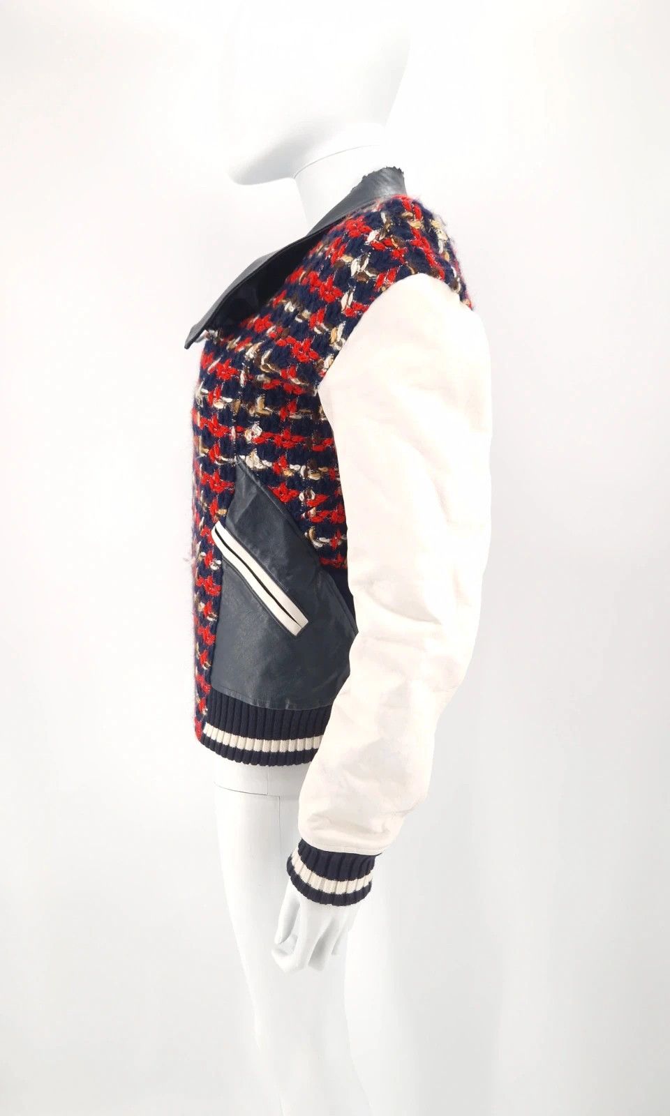 Junya Watanabe Junya Watanabe Tweed & Faux Leather Hybrid Biker Jacket Size M / US 6-8 / IT 42-44 - 5 Thumbnail
