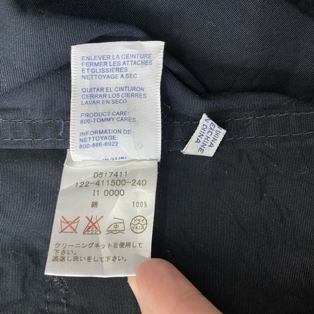 Tommy Hilfiger × Vintage Vintage TOMMY HILFIGER Plain Black Coat Size US S / EU 44-46 / 1 - 8 Thumbnail