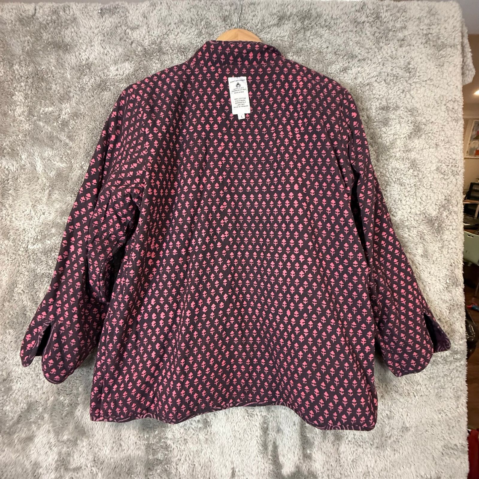 Other Dignity Not Charity Cotton Quilted Reversible Jacket L India Size L / US 10 / IT 46 - 6 Thumbnail