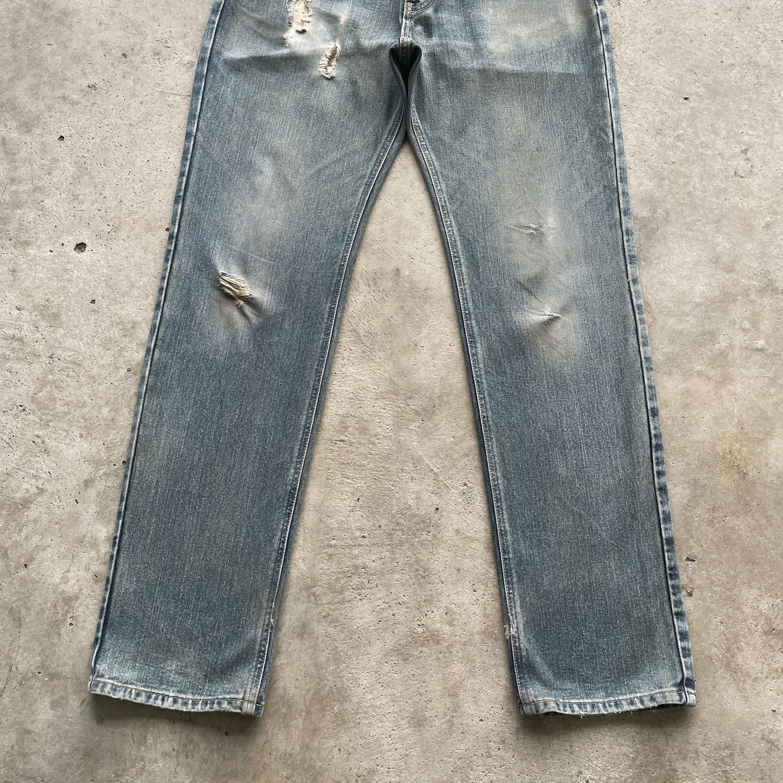 Edwin × Japanese Brand VINTAGE EDWIN 404 FADED DISTRESSED DENIM PANTS JEANS W31 Size US 31 - 4 Thumbnail