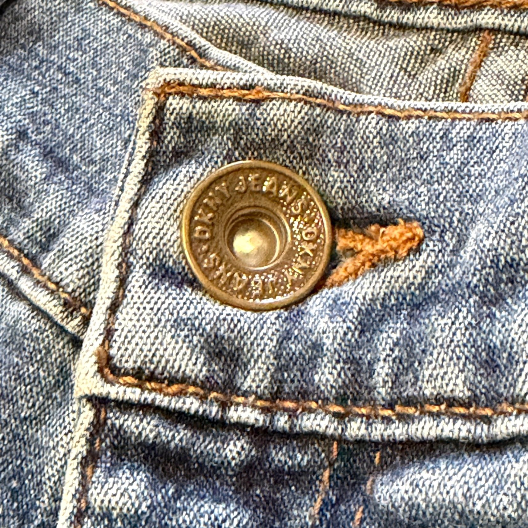 DKNY VINTAGE DKNY Jeans Womens 2R Blue Straight Stretch Denim Low Rise Made in USA Size 26" / US 2 / IT 38 - 6 Thumbnail