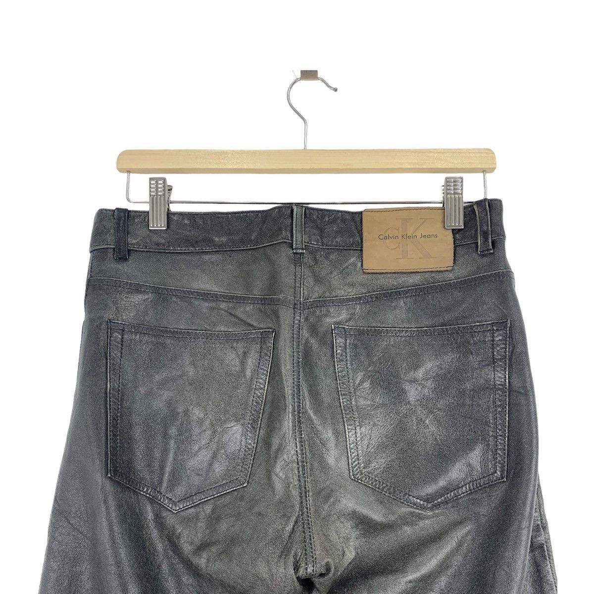 CALVIN KLEIN Leather Casualwear Designer Leather Pants